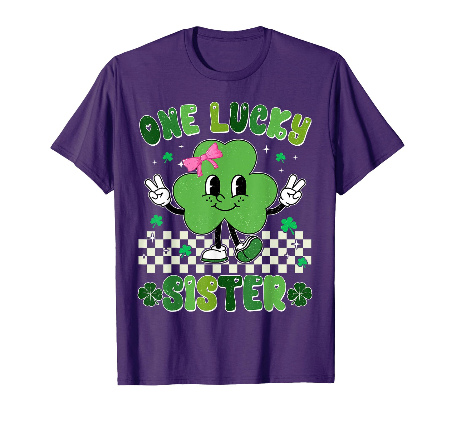 One Lucky Sister St Patrick's Day Shamrock Kids Girl Toddler T-Shirt