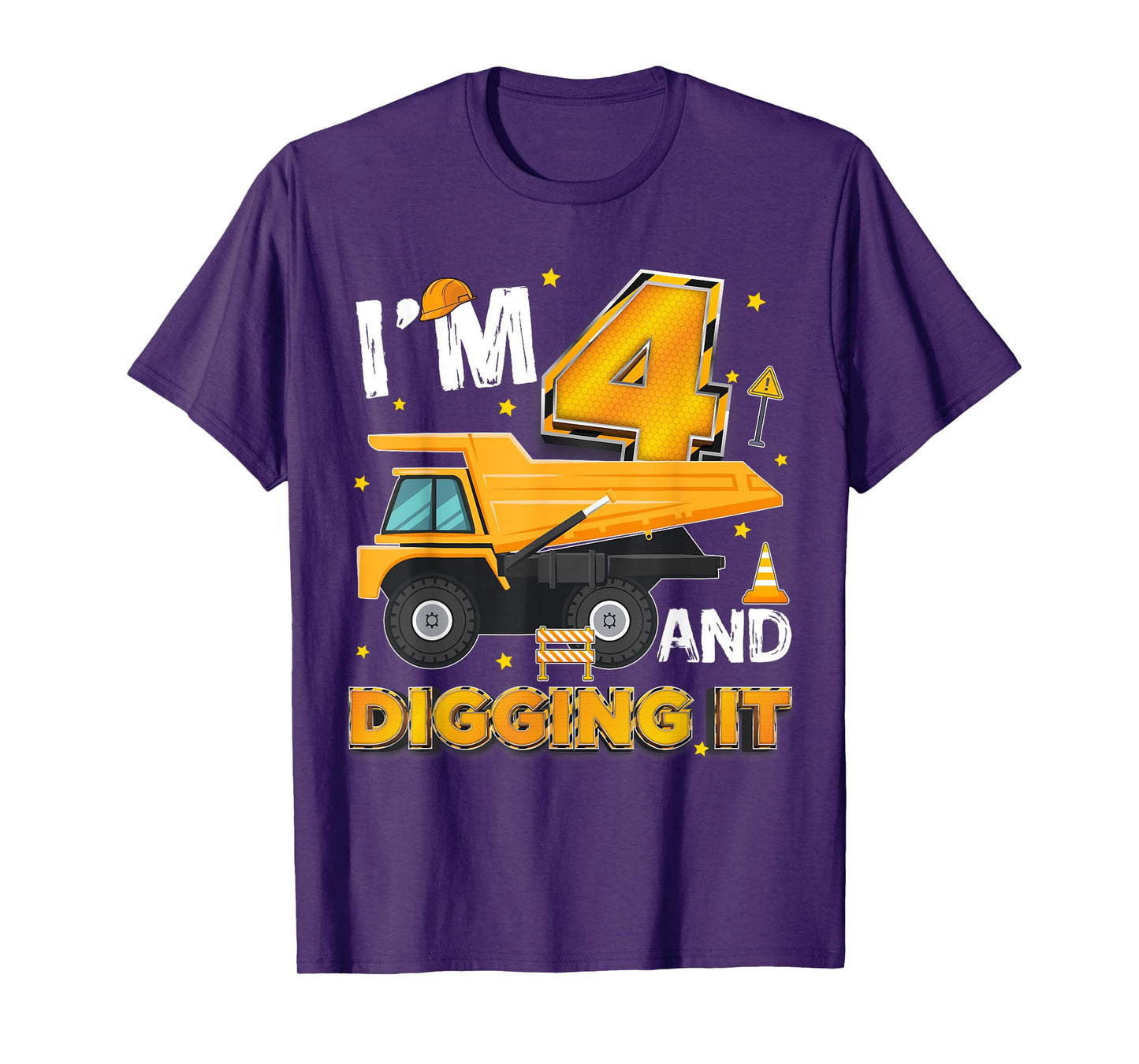 Im 4th And Digging It 4 Years Old Birthday Boys Family T-Shirt