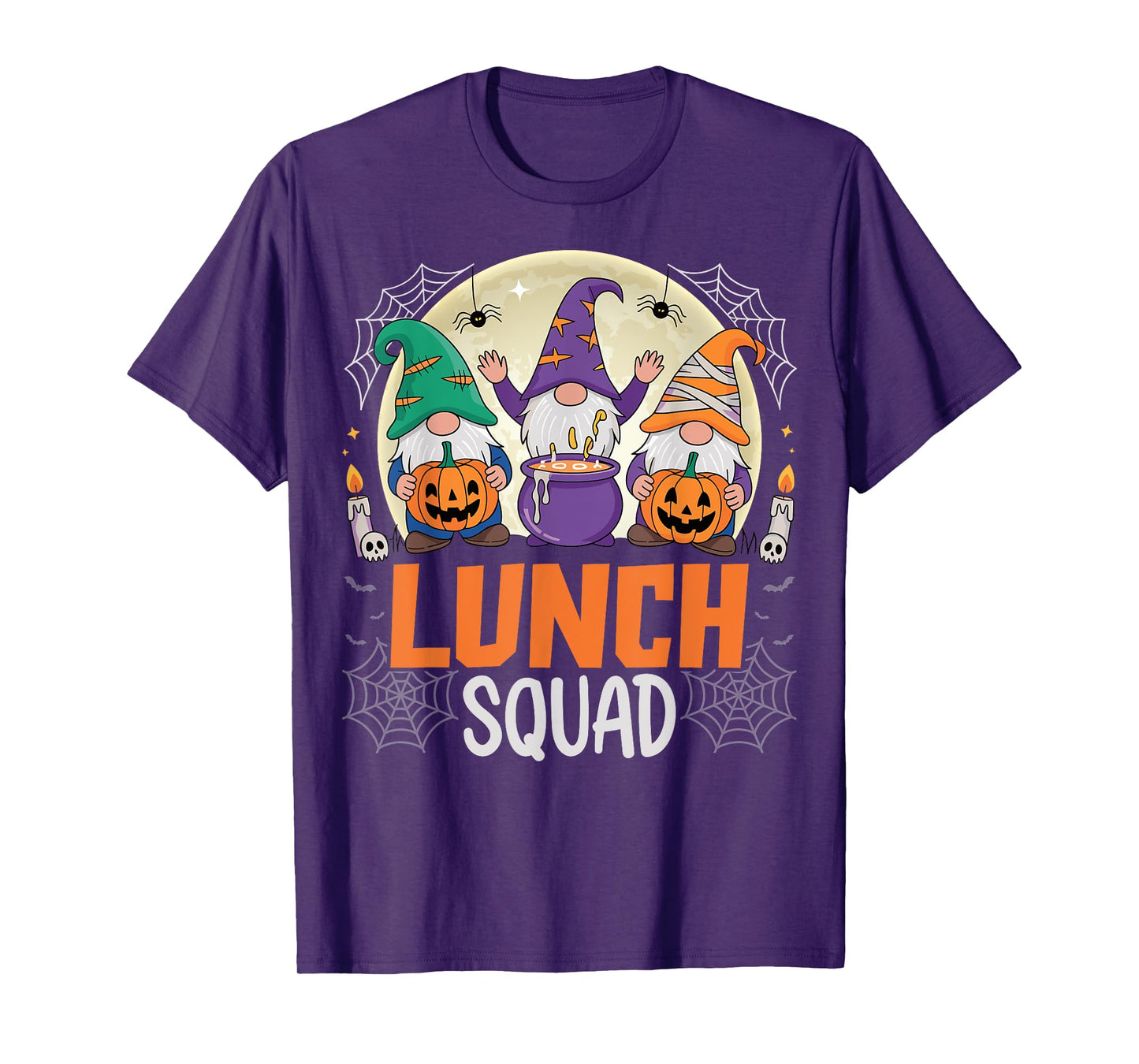 Cafeteria Worker Spooky Halloween Lunch Squad Gnome T-Shirt
