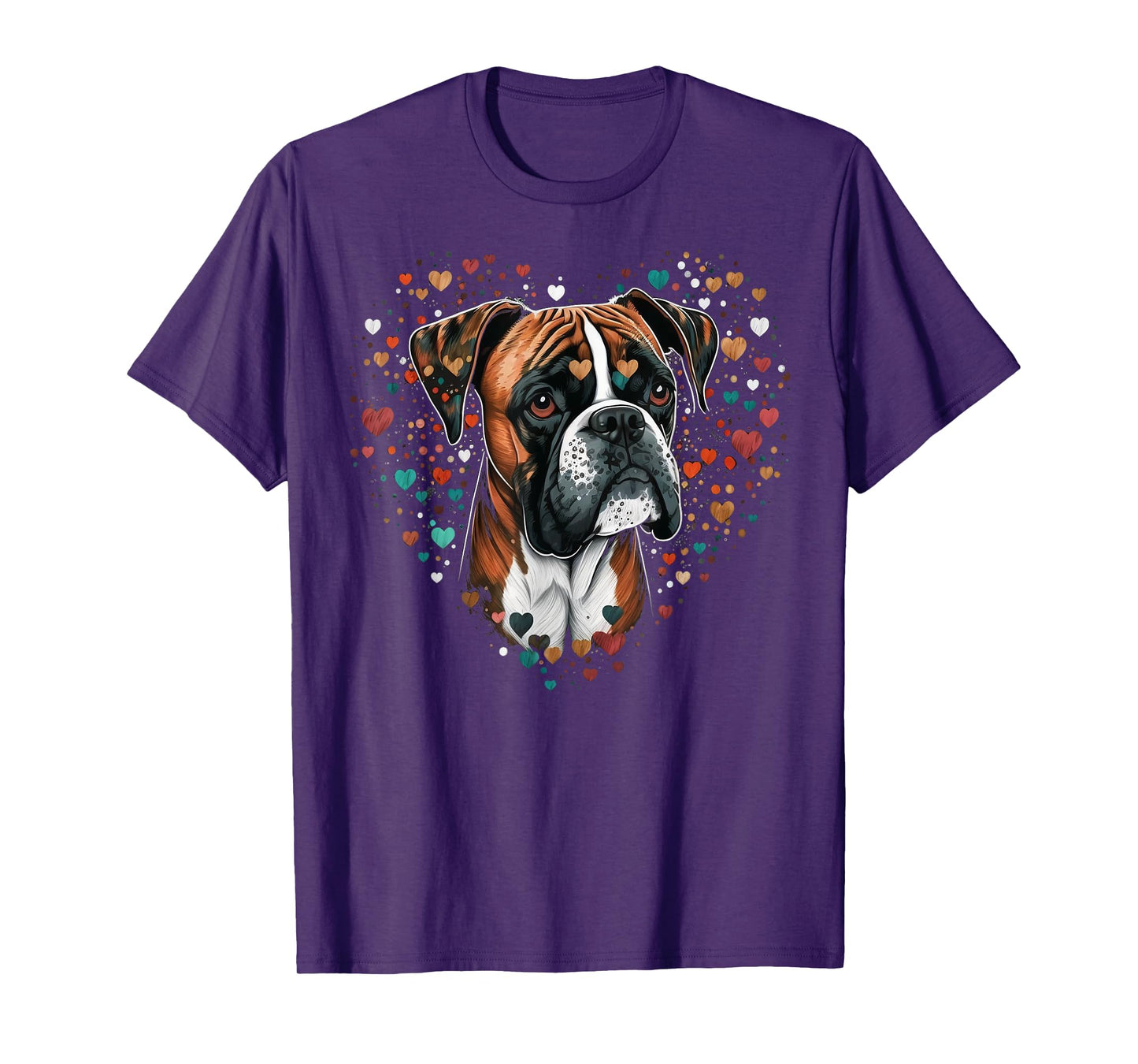 Cute Boxer Dog on Boxer Dog Lover Men Women Kids T-Shirt