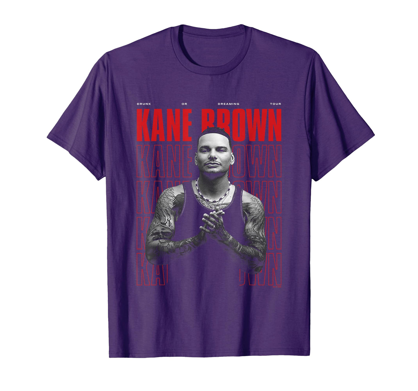 Kane Brown Drunk Or Dreaming Tour Stack Big Chest Poster T-Shirt