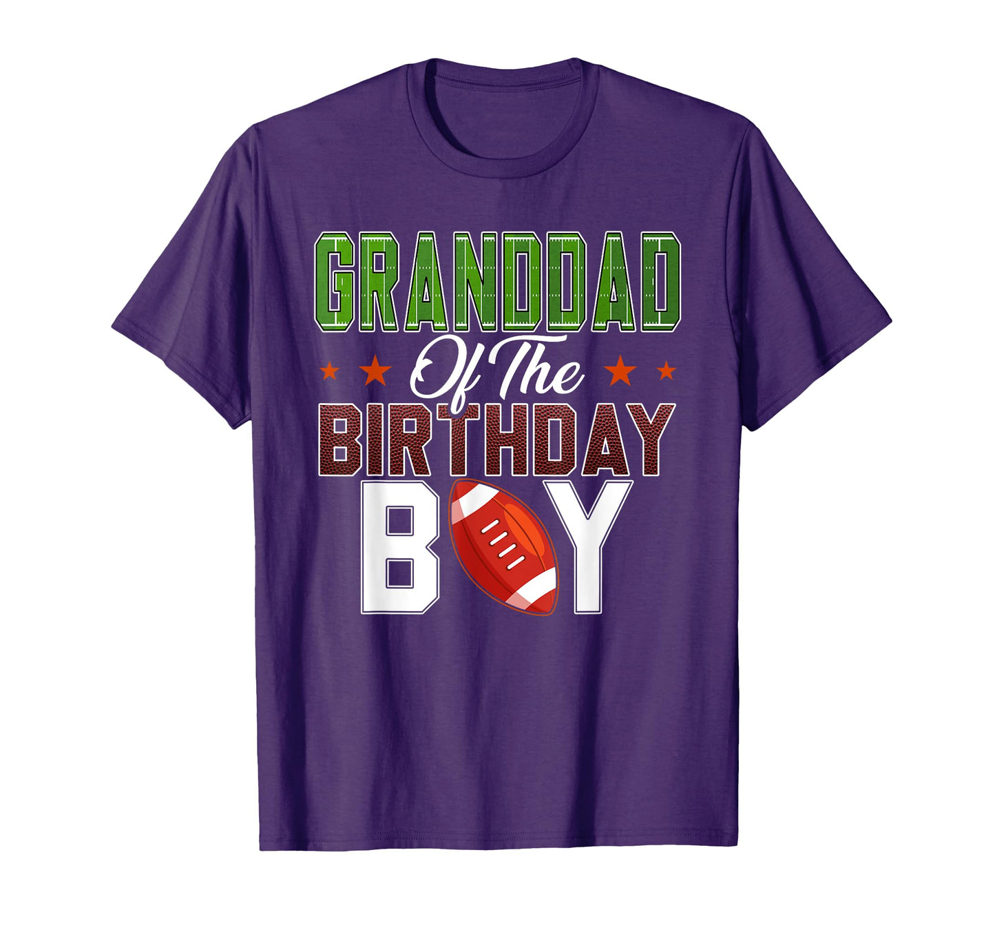 Granddad of The Birthday Boy Football Party Family Matching T-Shirt