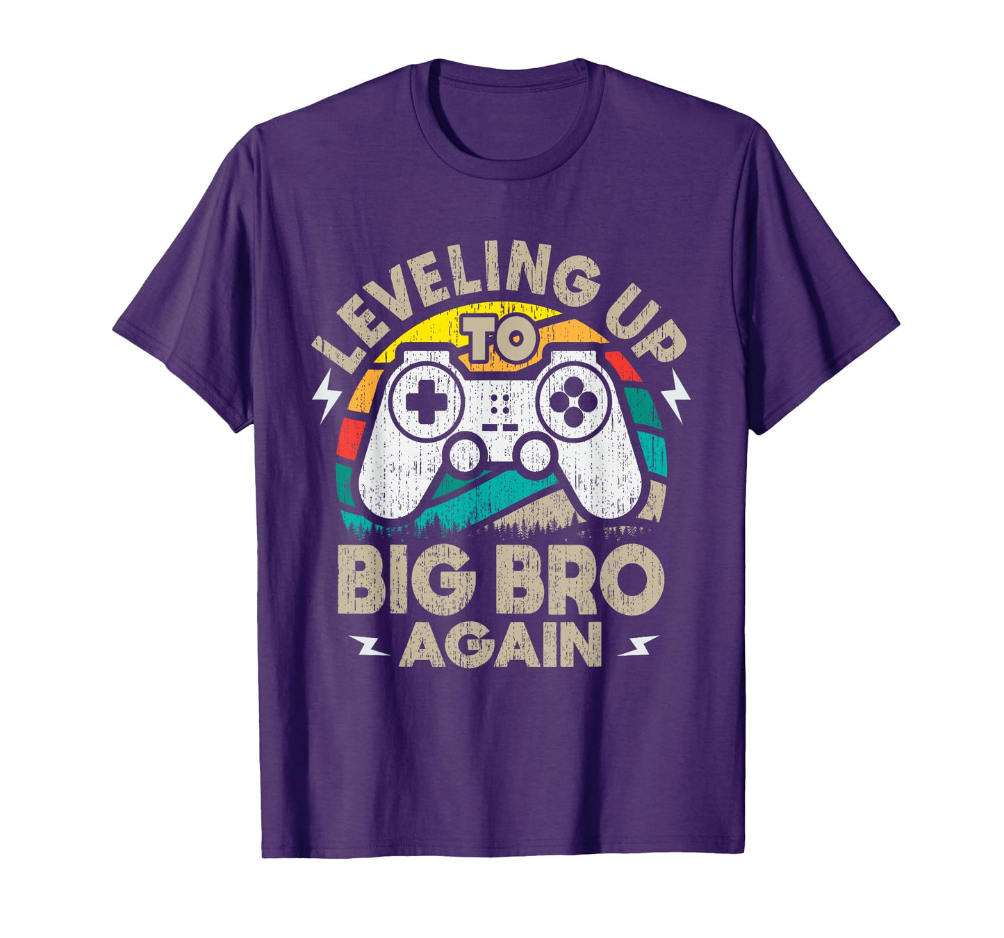 Leveling Up To Big Bro Again Vintage Gamer Brother Again T-Shirt