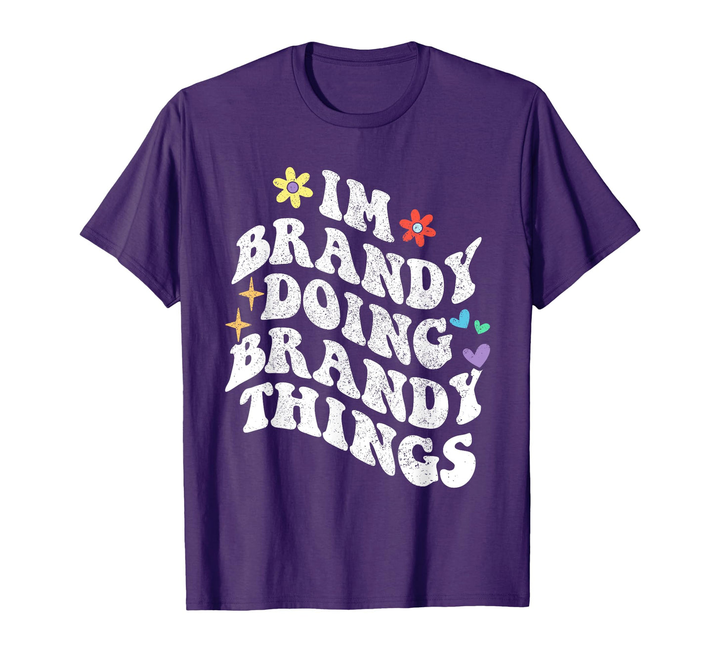 Retro Groovy Im Brandy Doing Brandy Things Funny Mother's T-Shirt