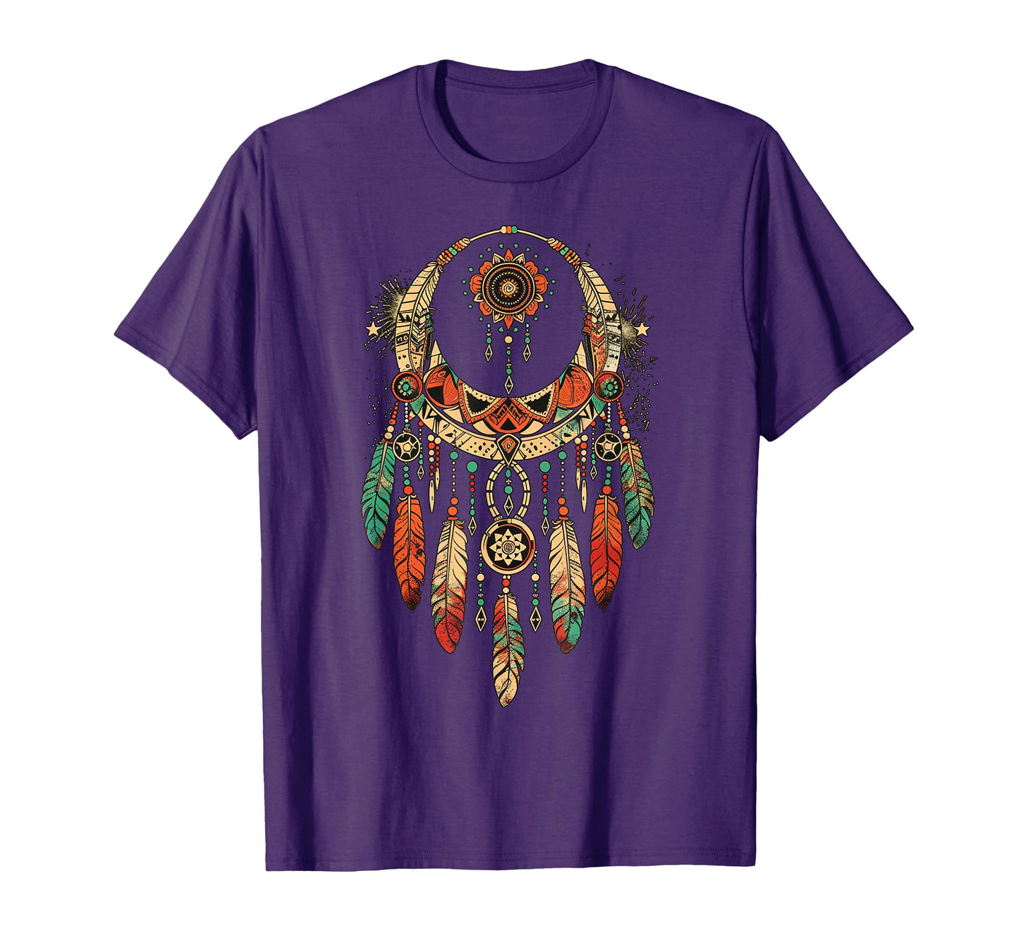 Boho Dreamcatcher - Tribal Feather Design T-Shirt