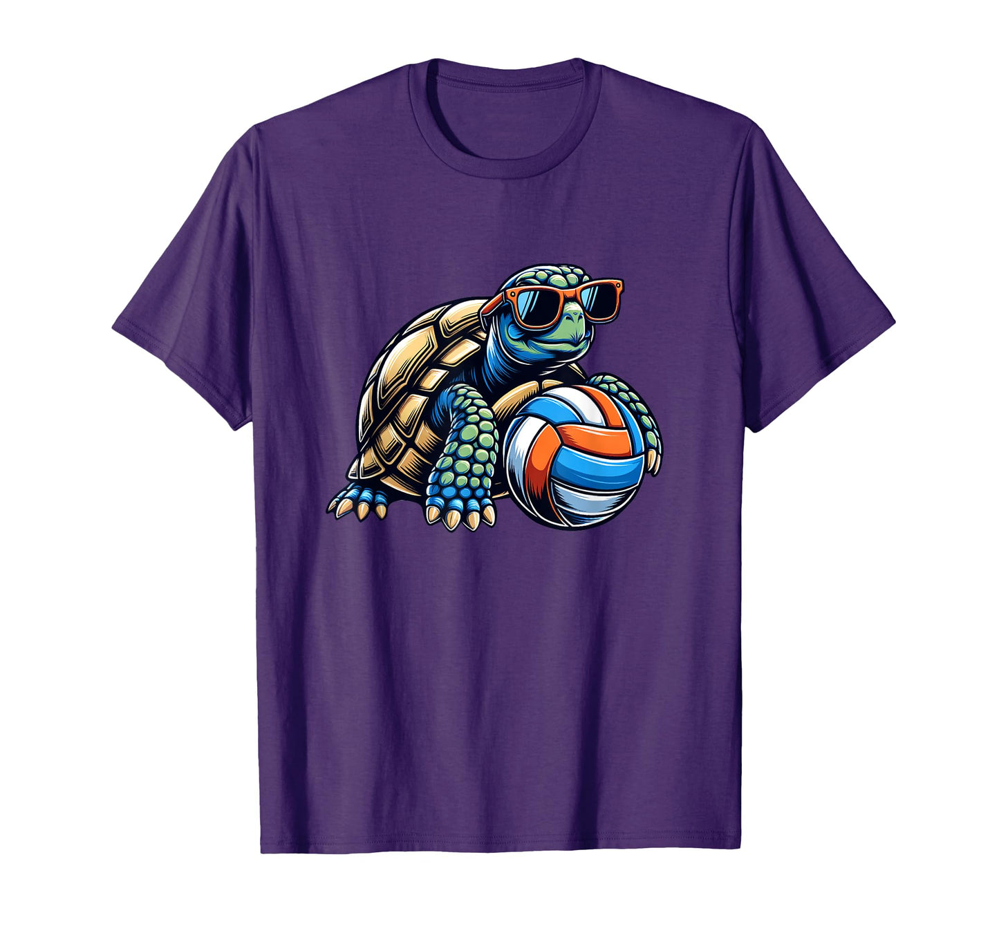 Sporty Turtle With Volleyball Fun T-Shirt