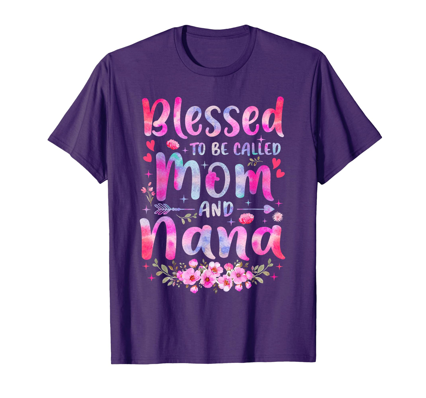 Mother's Day Blessed To Be Called Mom And Nana Flowers T-Shirt