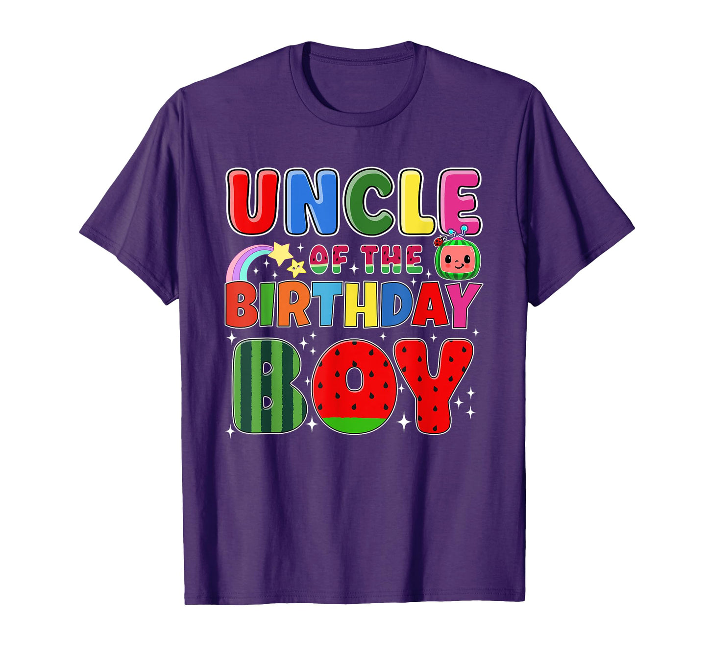 Uncle of The Birthday Boy Melon Family Matching Funny T-Shirt