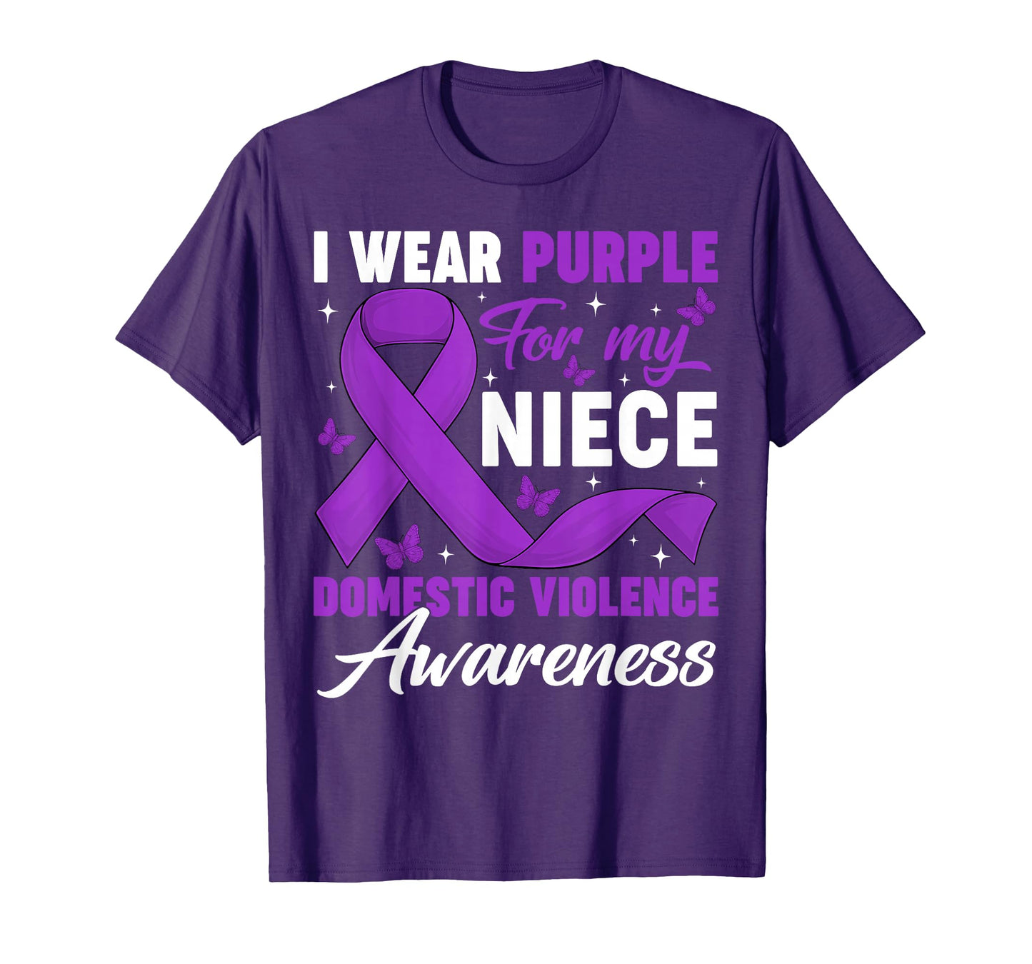 I Wear Purple for My Niece Domestic Violence Awareness T-Shirt