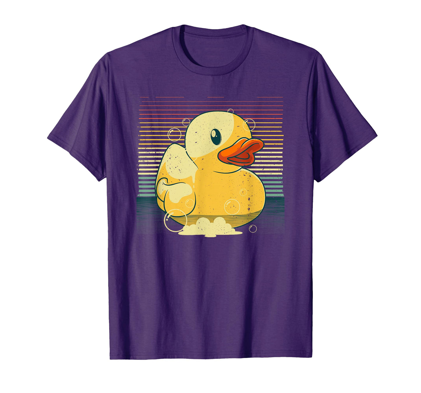 Vintage Rubber Duck Art For Kid Men Women Rubber Ducky Lover T-Shirt