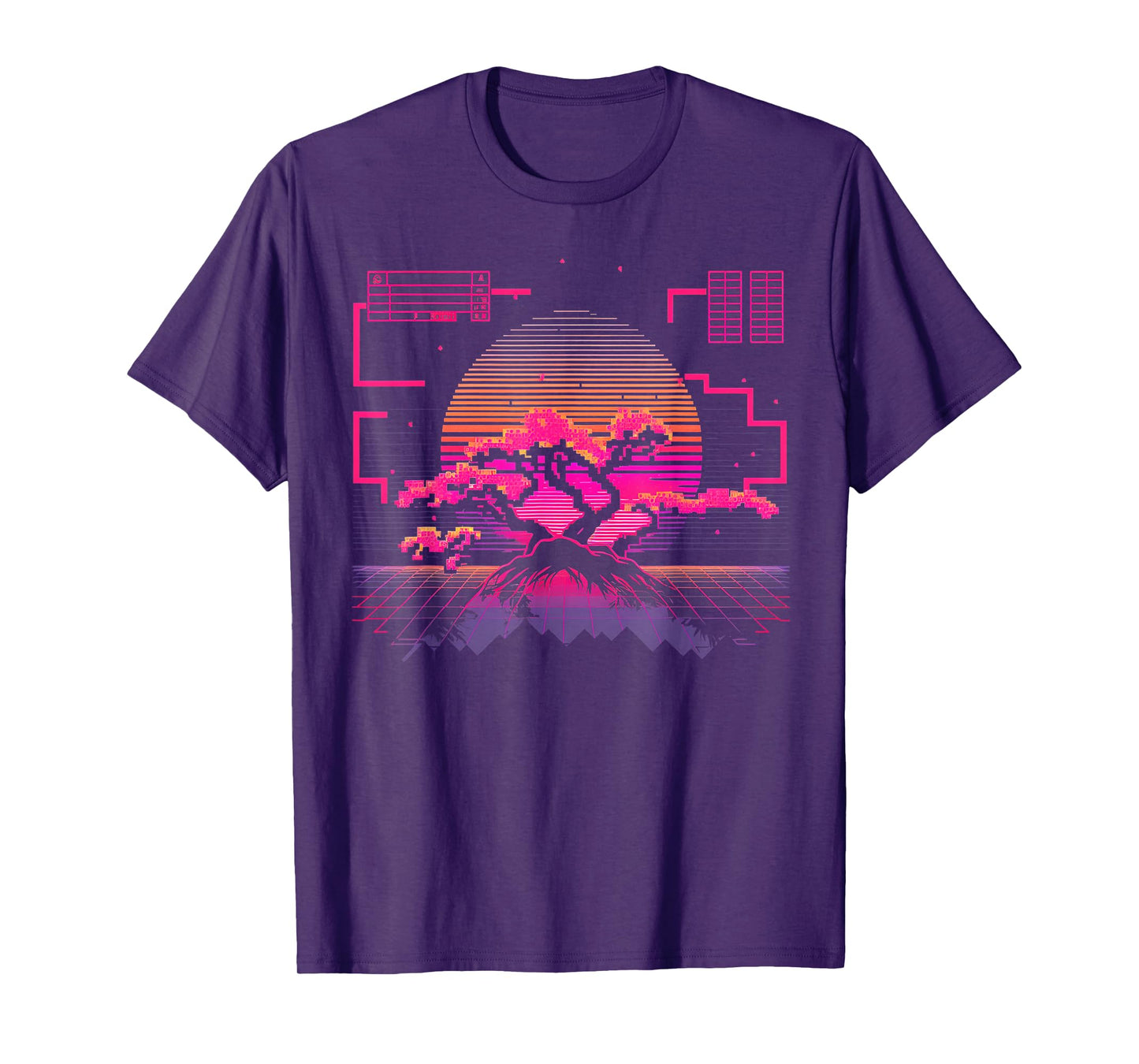 Cherry Blossom Japanese Japan Tokyo Vaporwave Synthwave 80s T-Shirt