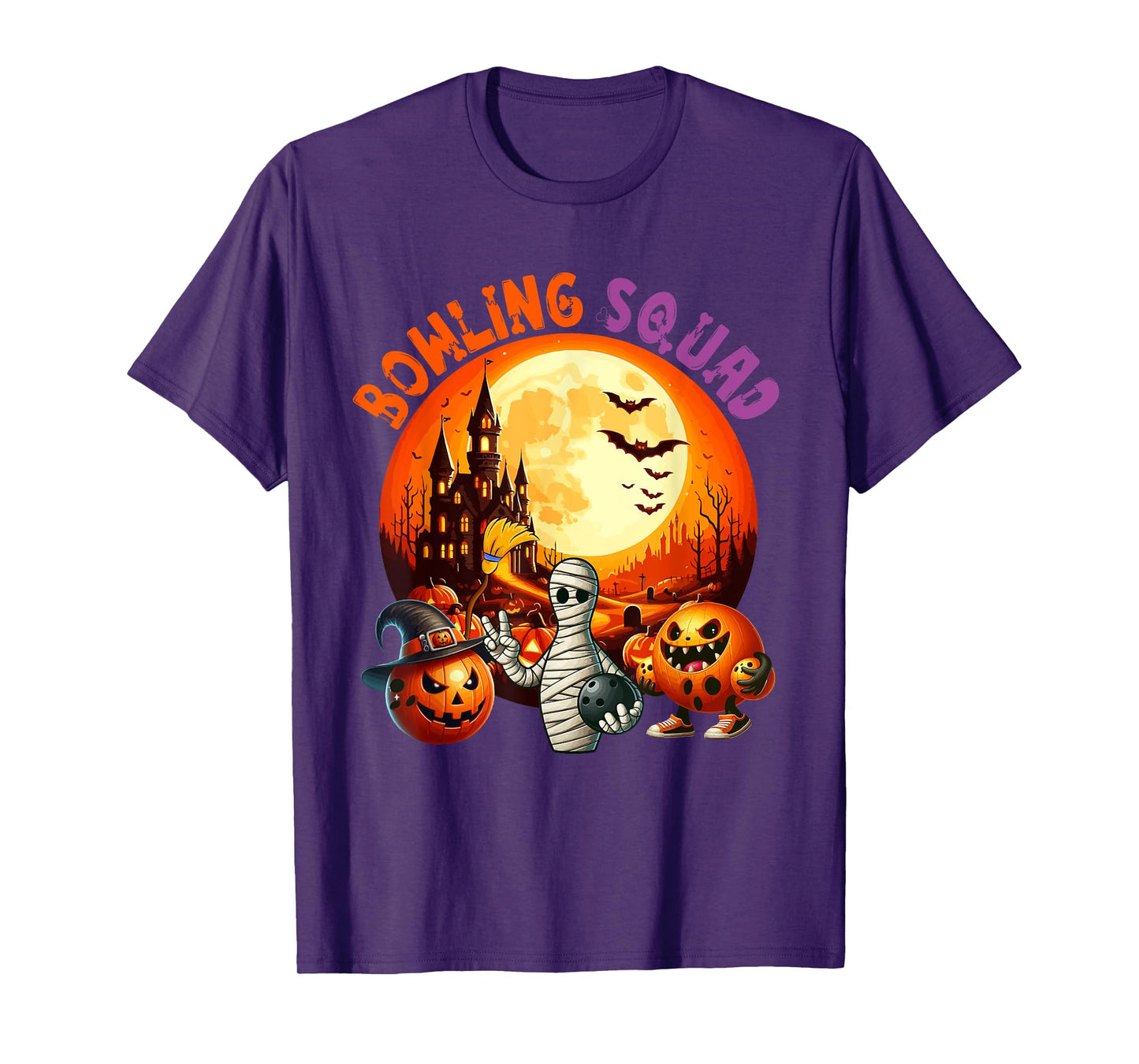 Bowling Squad Halloween Horror Equipment As Mummy Witch T-Shirt