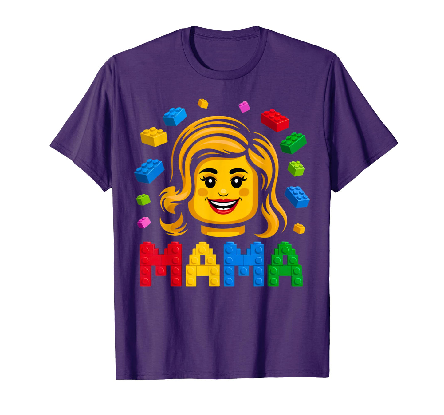 Family Mama Mom Master Builder Building Bricks Blocks Mother T-Shirt