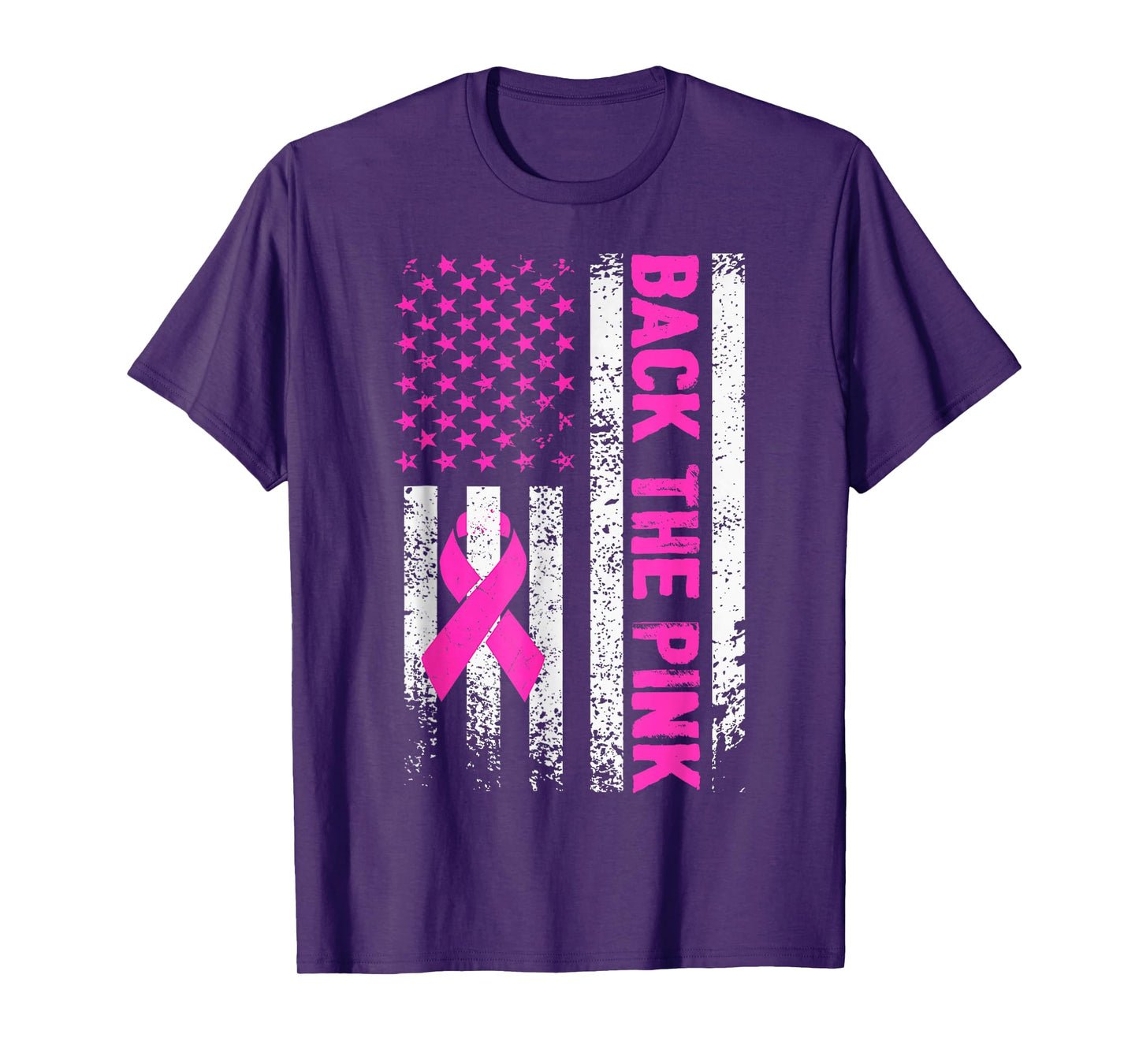 Back The Pink Breast Cancer Awareness Flag Toddler Women Men T-Shirt