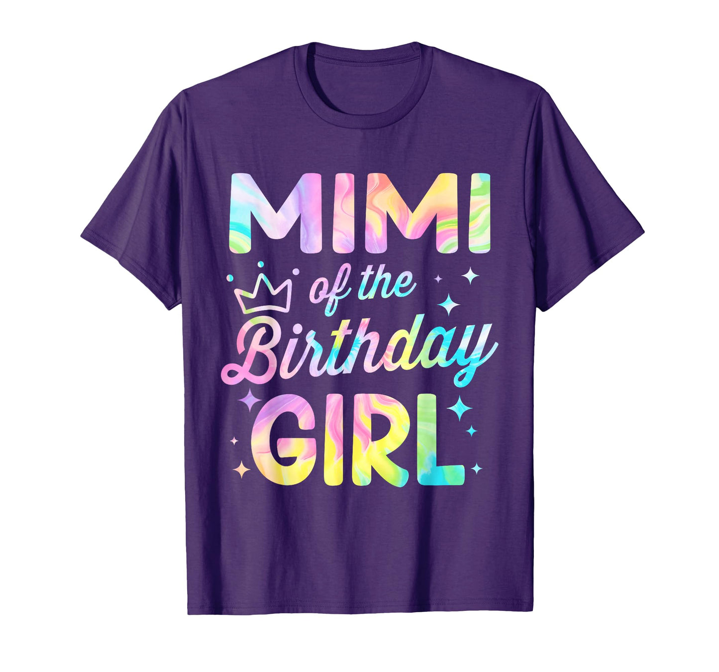 Mimi Of The Birthday Girl Tie Dye Girl Bday Party T-Shirt