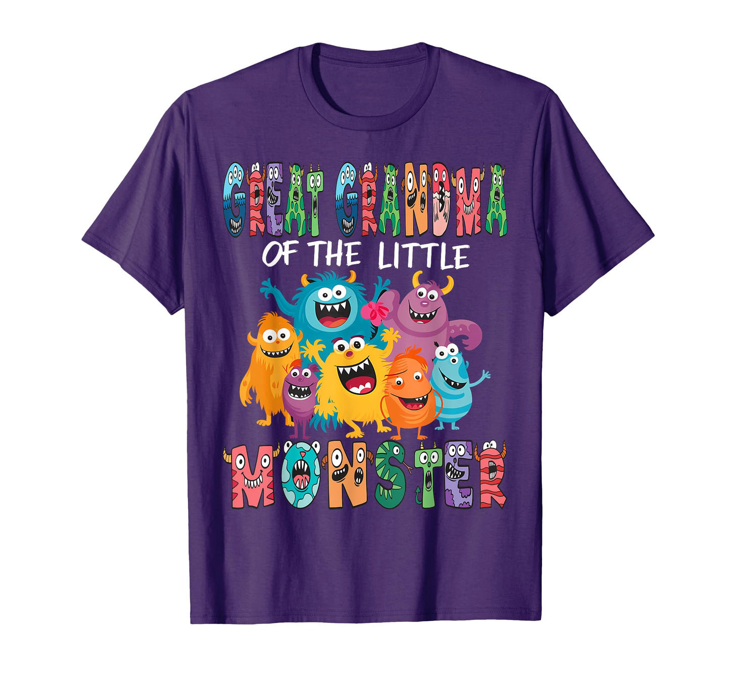 Great Grandma Of The Little Monster Kids 1St Birthday Party T-Shirt