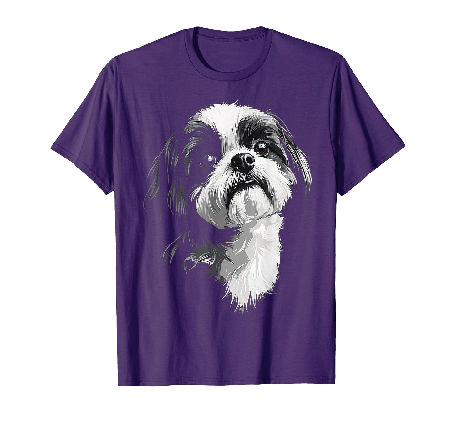 Shih Tzu Dog Motif Pet Illustration Shih Tzu T-Shirt