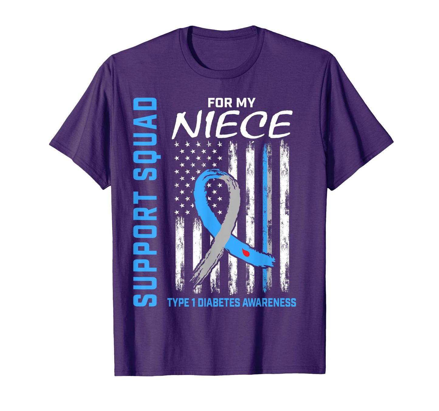 T1D Shirt Type 1 Diabetes Shirt Niece Support Squad Shirts T-Shirt