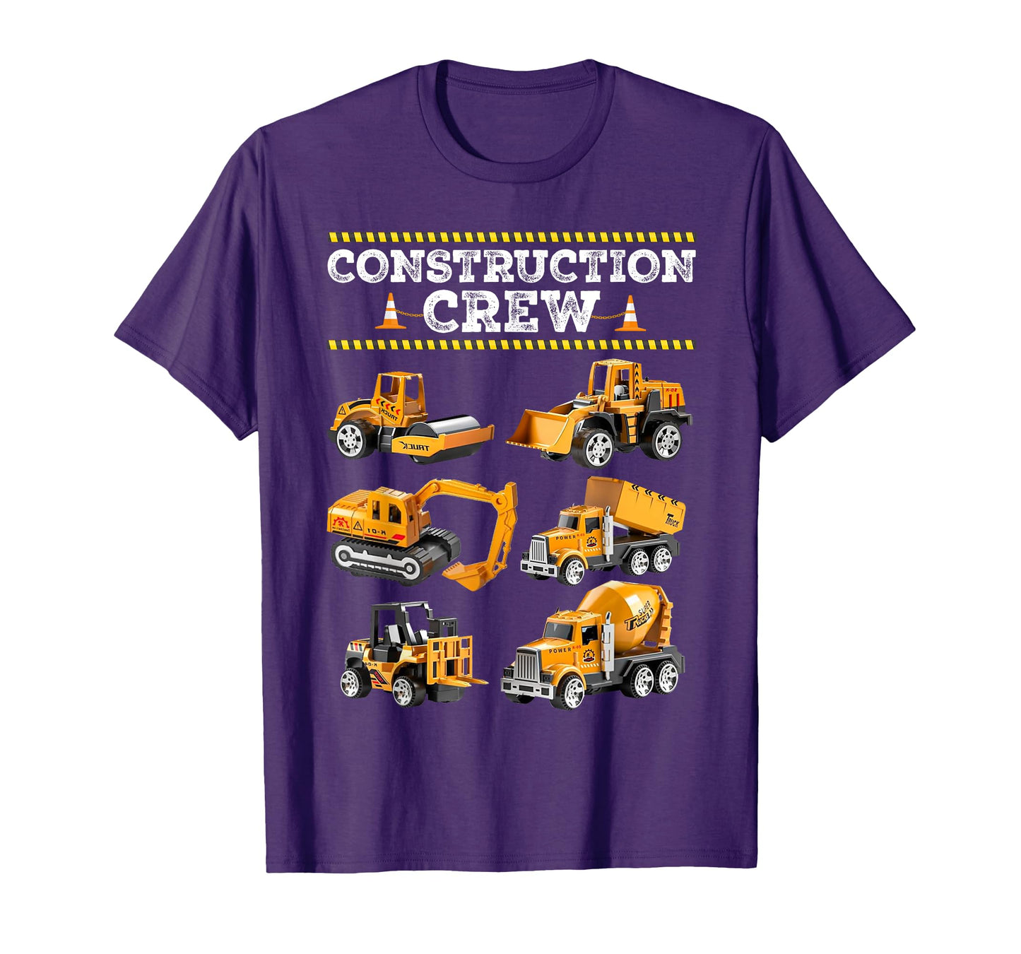 Construction Crew Worker Excavator Matching Birthday Boy T-Shirt