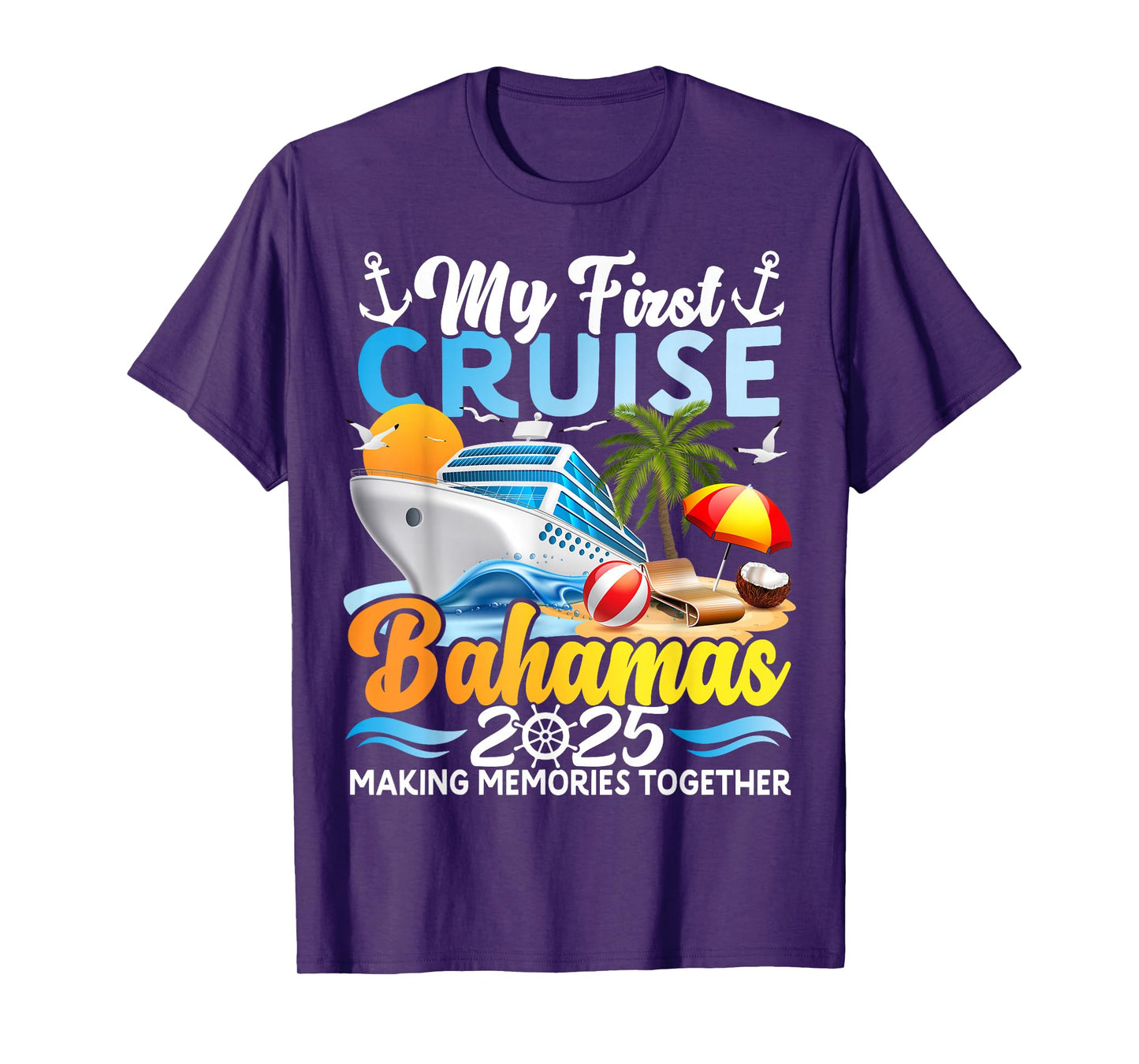 My First Cruise Bahamas 2025 Cute First Time Cruise Vacation T-Shirt