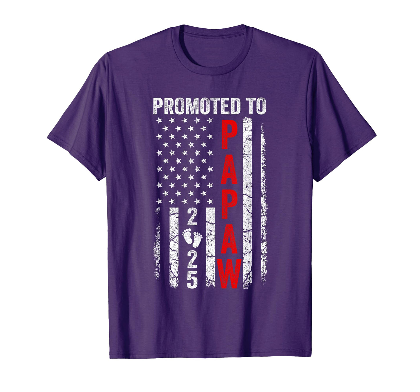 Patriotic Promoted To Papaw 2025 First Time New Papaw T-Shirt for Women Men