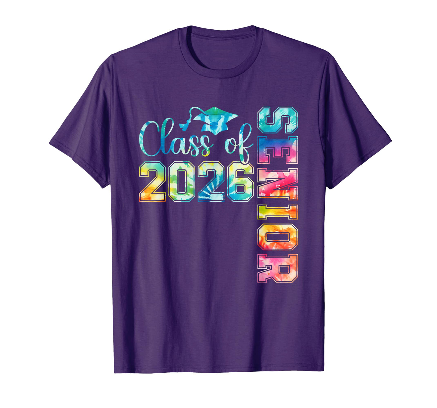 Senior 2026 Class of 26 Tie Dye Funny Graduation 2026 Gifts T-Shirt