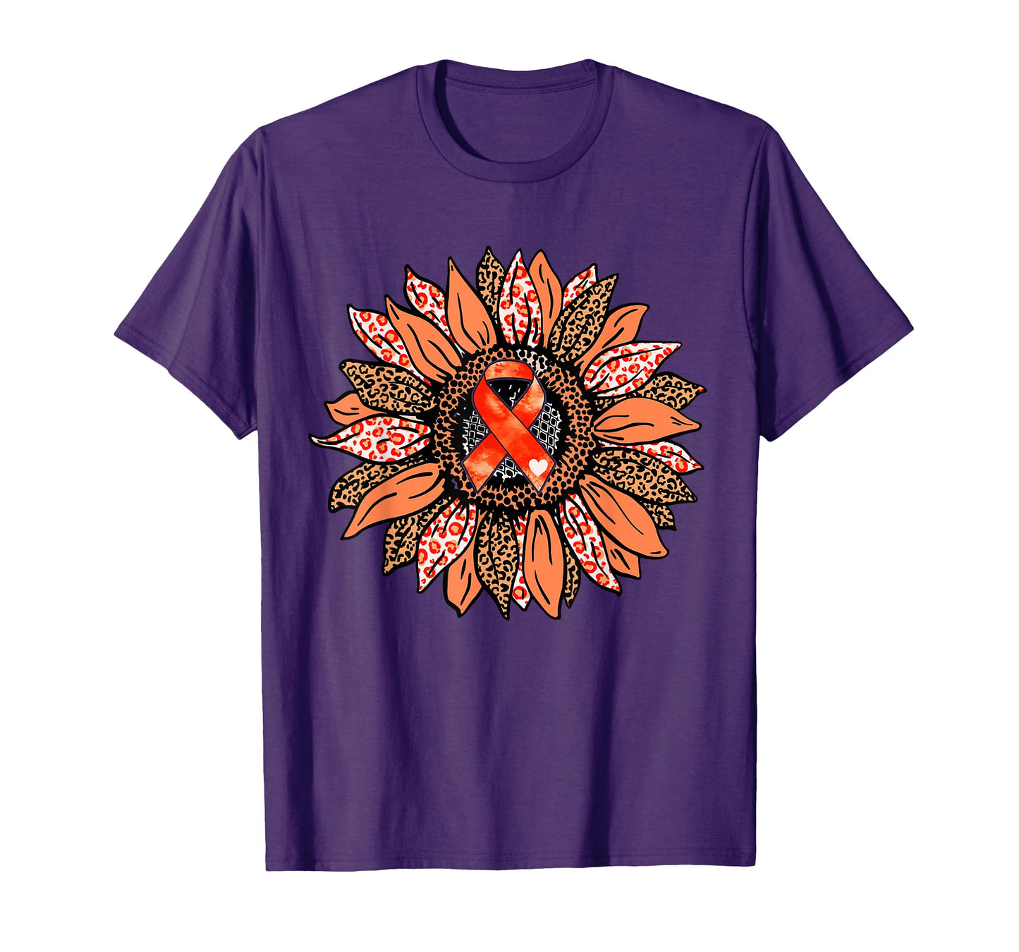 Sunflower Motivational Support Leukemia Awareness Men Women T-Shirt
