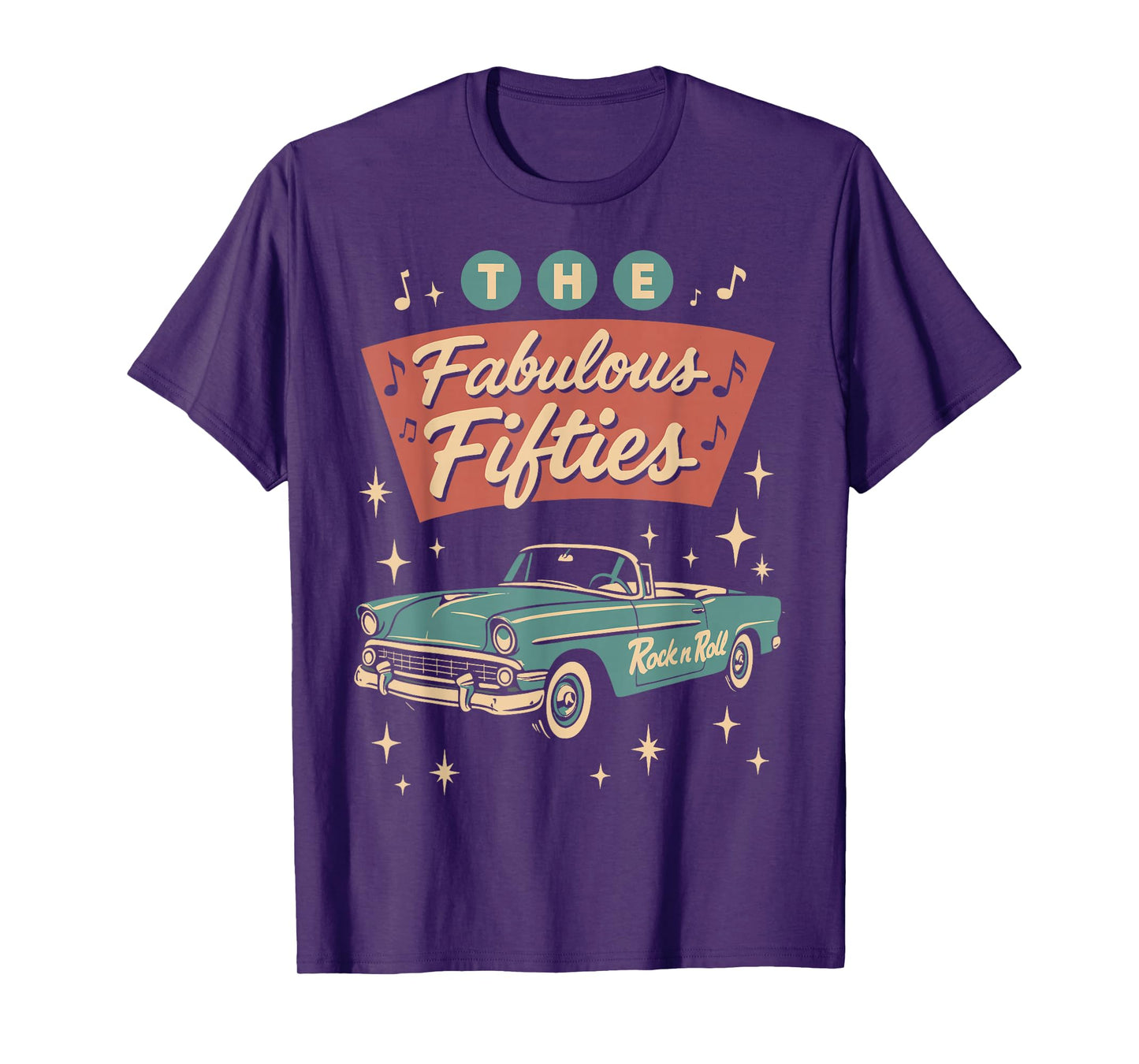 The Fifties 1950s Car Music Checkerboard Rockabilly Sock Hop T-Shirt