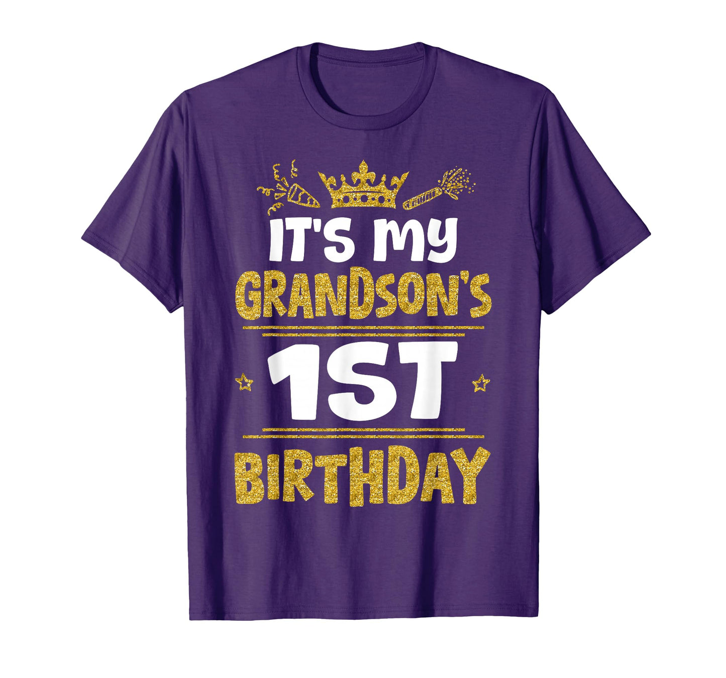 Happy It's My Grandson's 1st Birthday 2024 1 Year Old T-Shirt