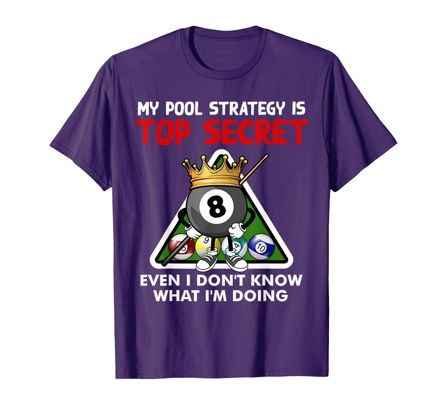 Funny Billiards Art For Men Women Billiards Pool Players T-Shirt