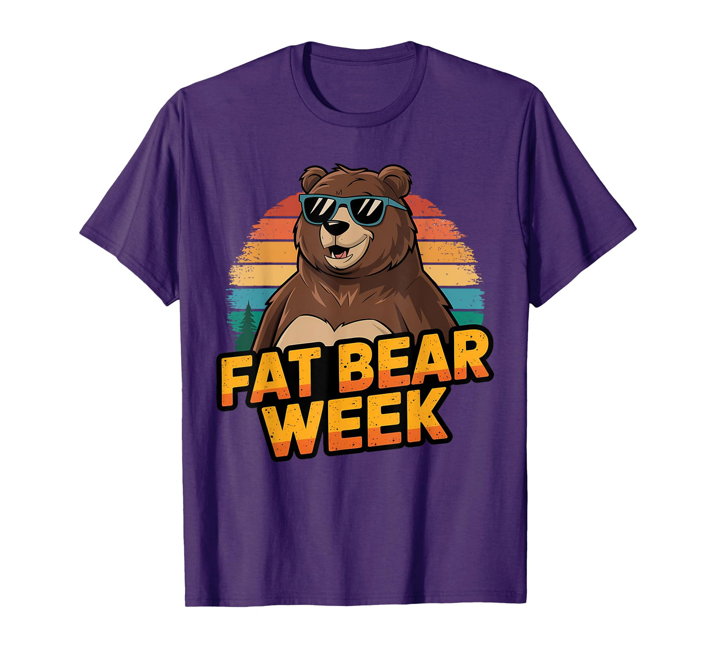 Fat Bear Week Retro Bear Sunglasses Nature Lovers T-Shirt