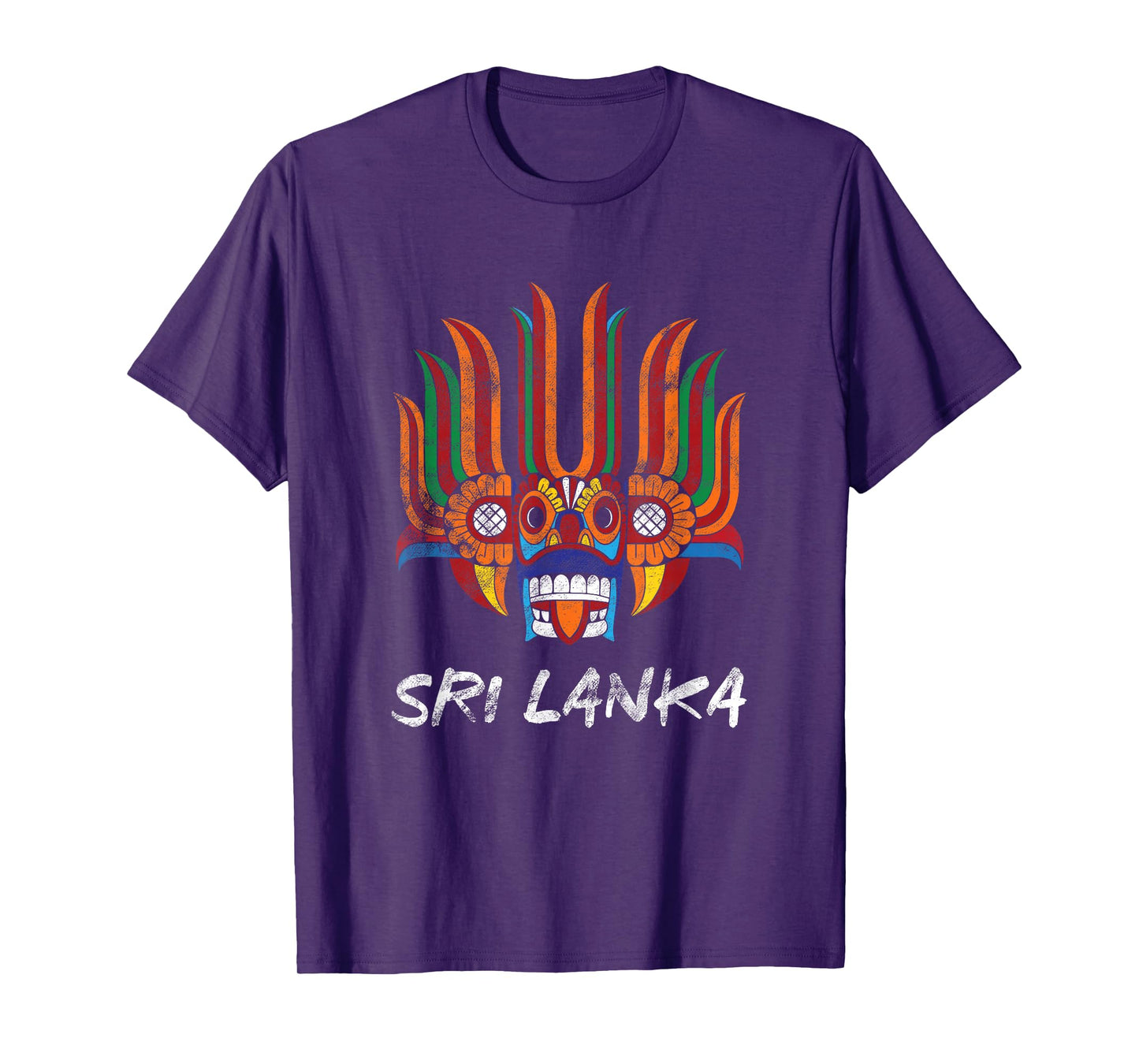 Sri Lanka Holiday Sri Lankan Tribal Festival Mask T-Shirt