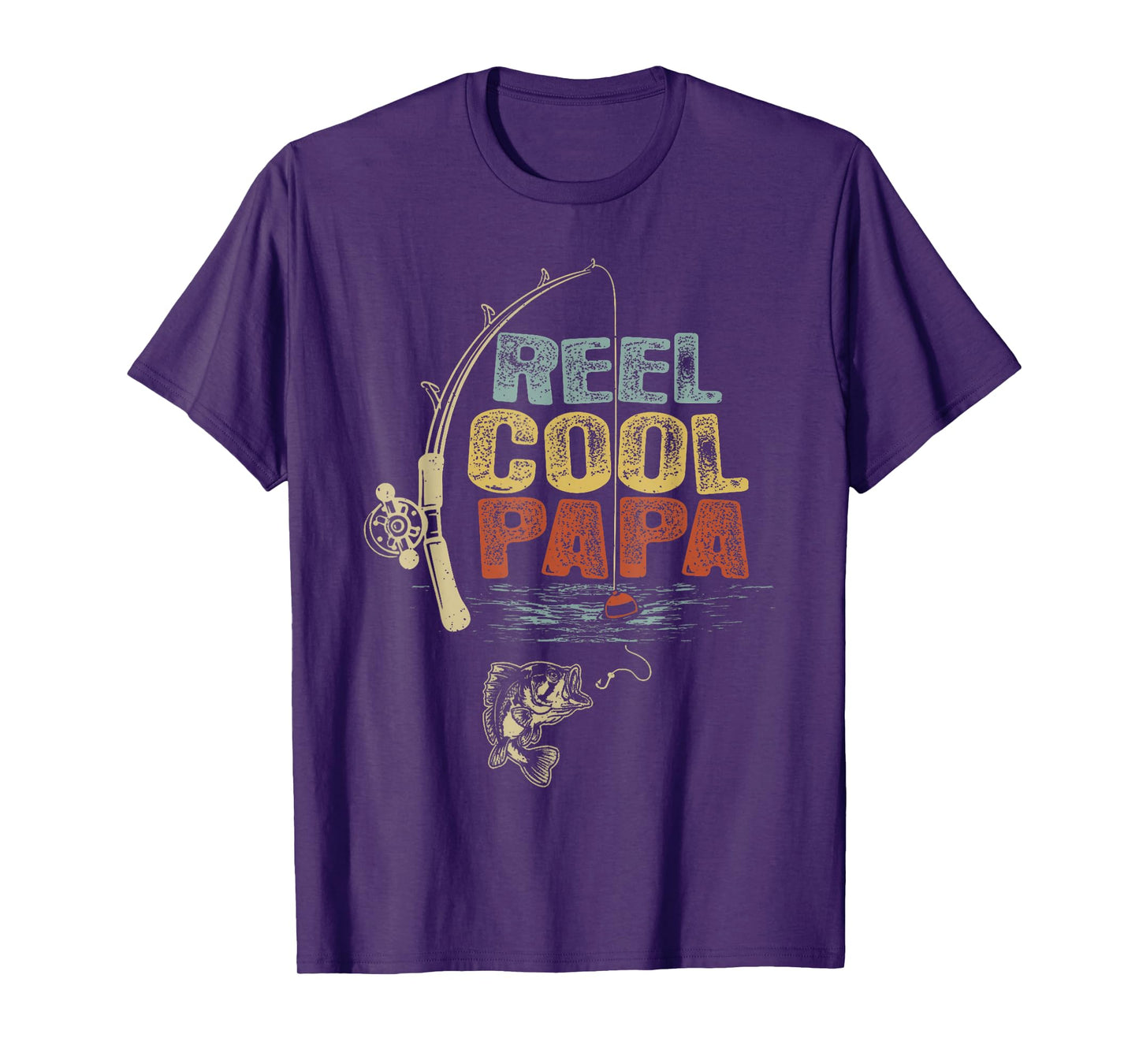 Funny Fisherman Vintage Reel Cool Papa Father Day T-Shirt