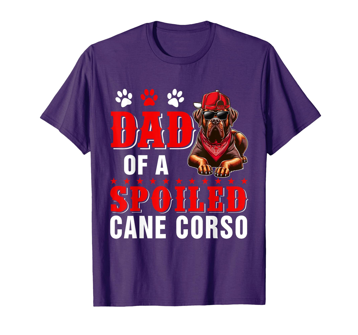 Dad Of A Spoiled Cane Corso Father's Day Dog Sunglasses T-Shirt