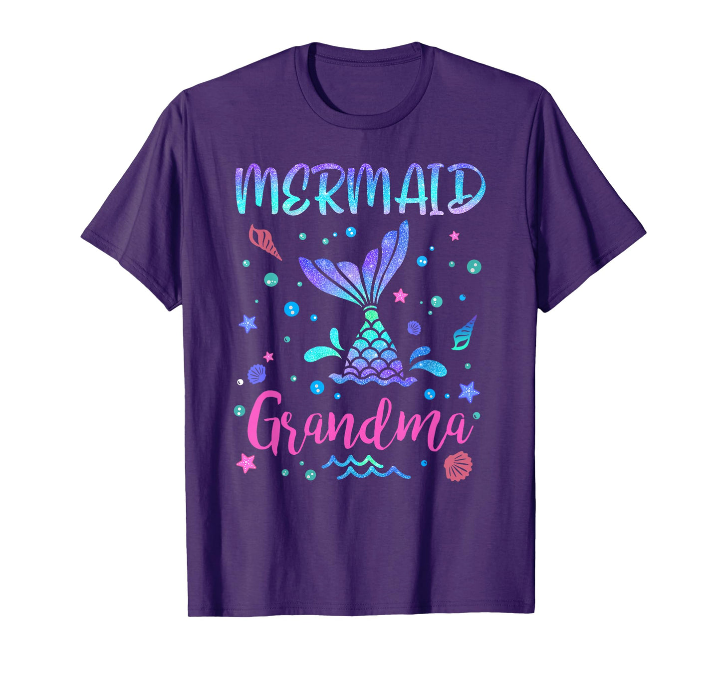 Birthday Mermaid Grandma Matching Family Bday Party Squad T-Shirt