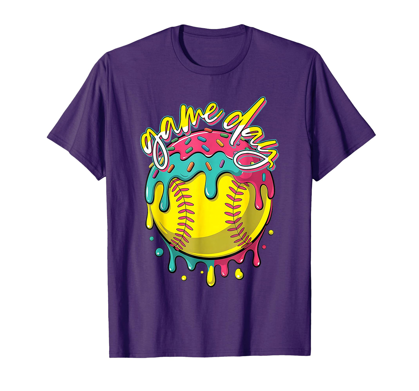 Game Day Baseball Ice Cream Baseball Life Softball Life T-Shirt