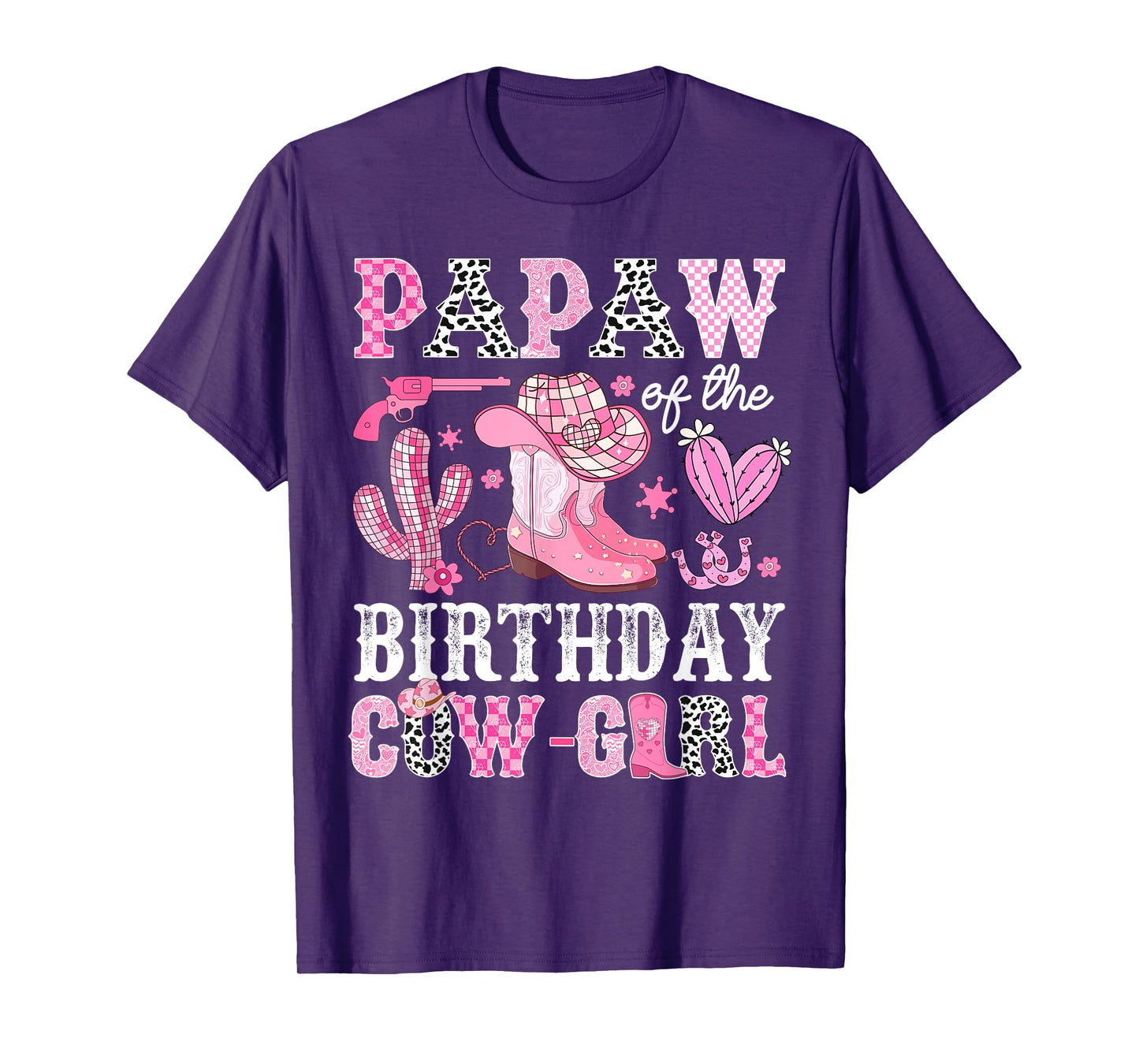 Papaw Of The Birthday Cow-Girl Rodeo Cowgirl Bday T-Shirt