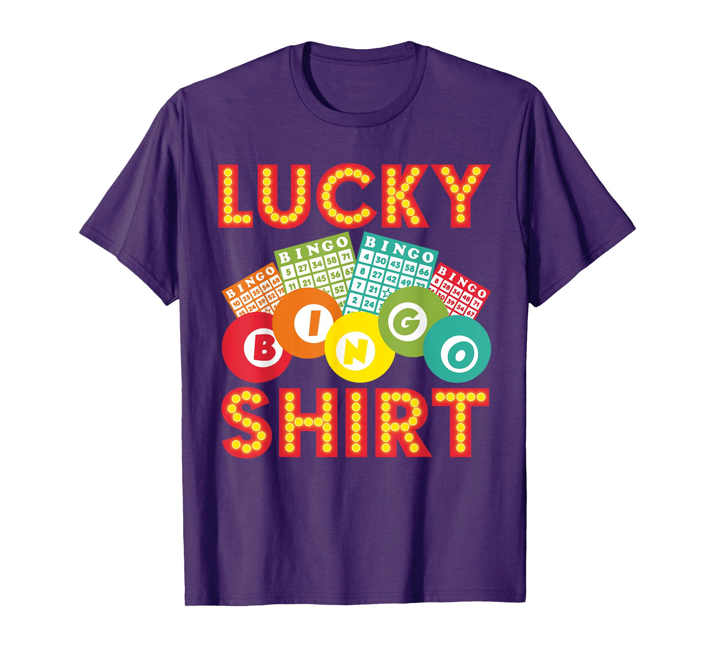 Cute Lucky Bingo For Men Women Casino Bingo Lovers T-Shirt