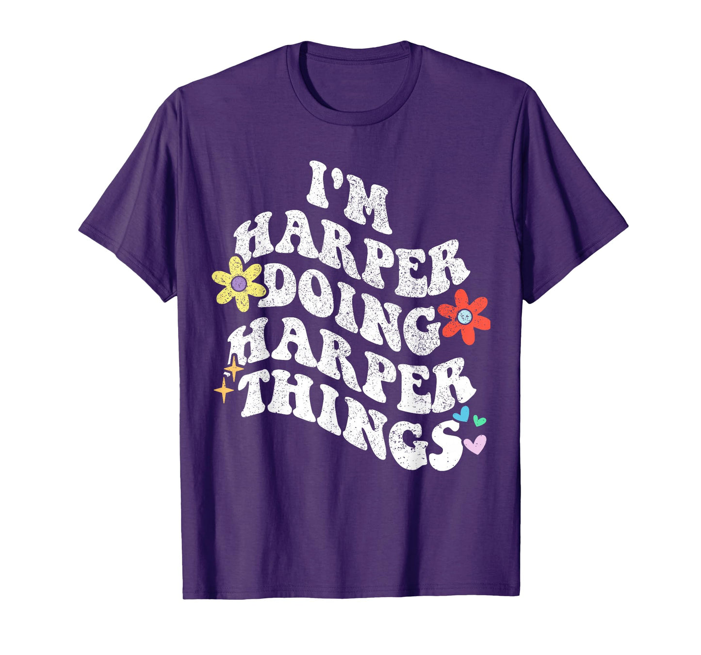 Retro Groovy Im HARPER Doing HARPER Things Funny Mother's T-Shirt