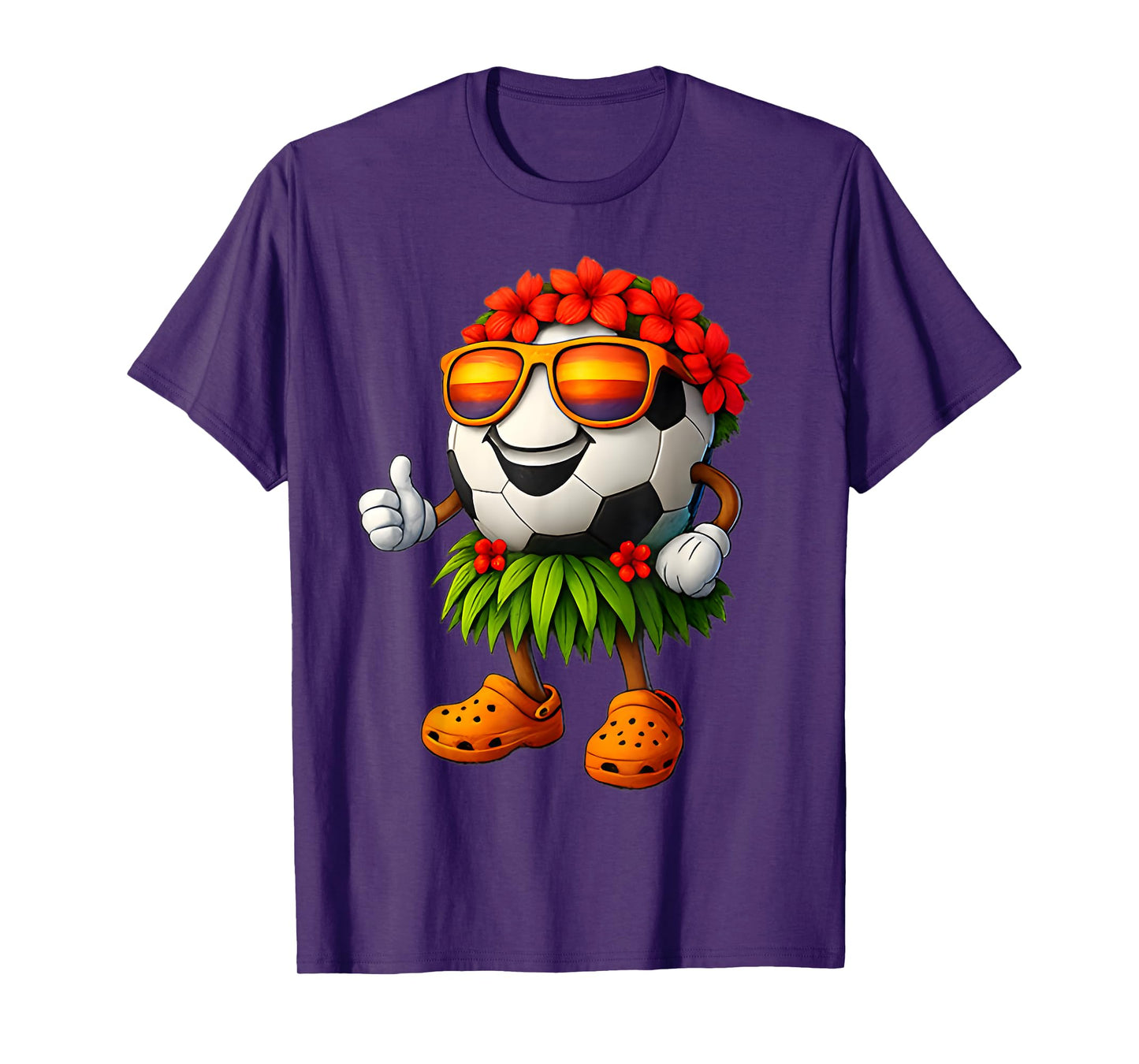 Funny Hawaii Soccer Ball Hawaiian Tropical Summer Vacation T-Shirt