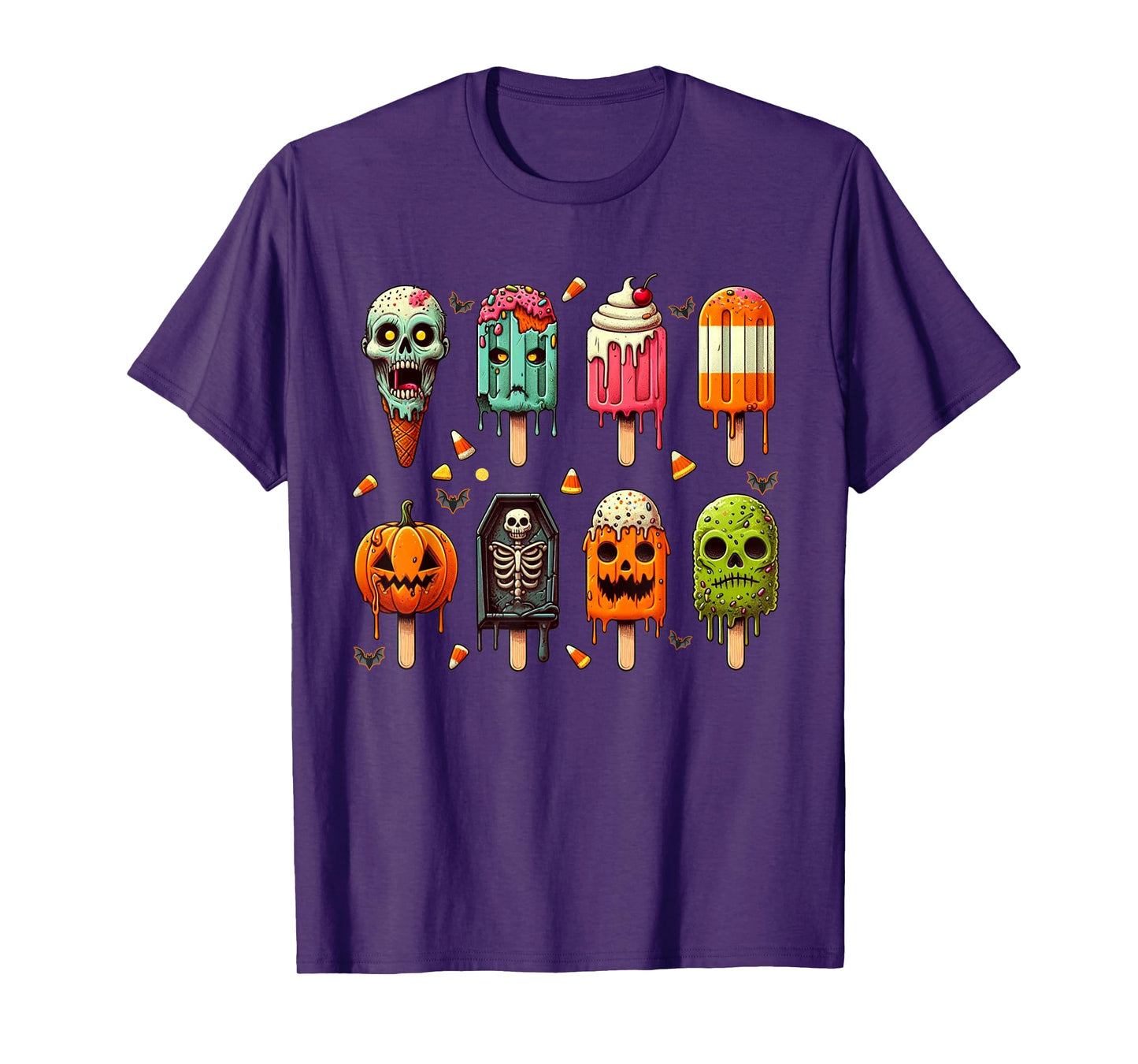 Funny Popsicle Summer Horror Halloween Ice Cream Summerween T-Shirt