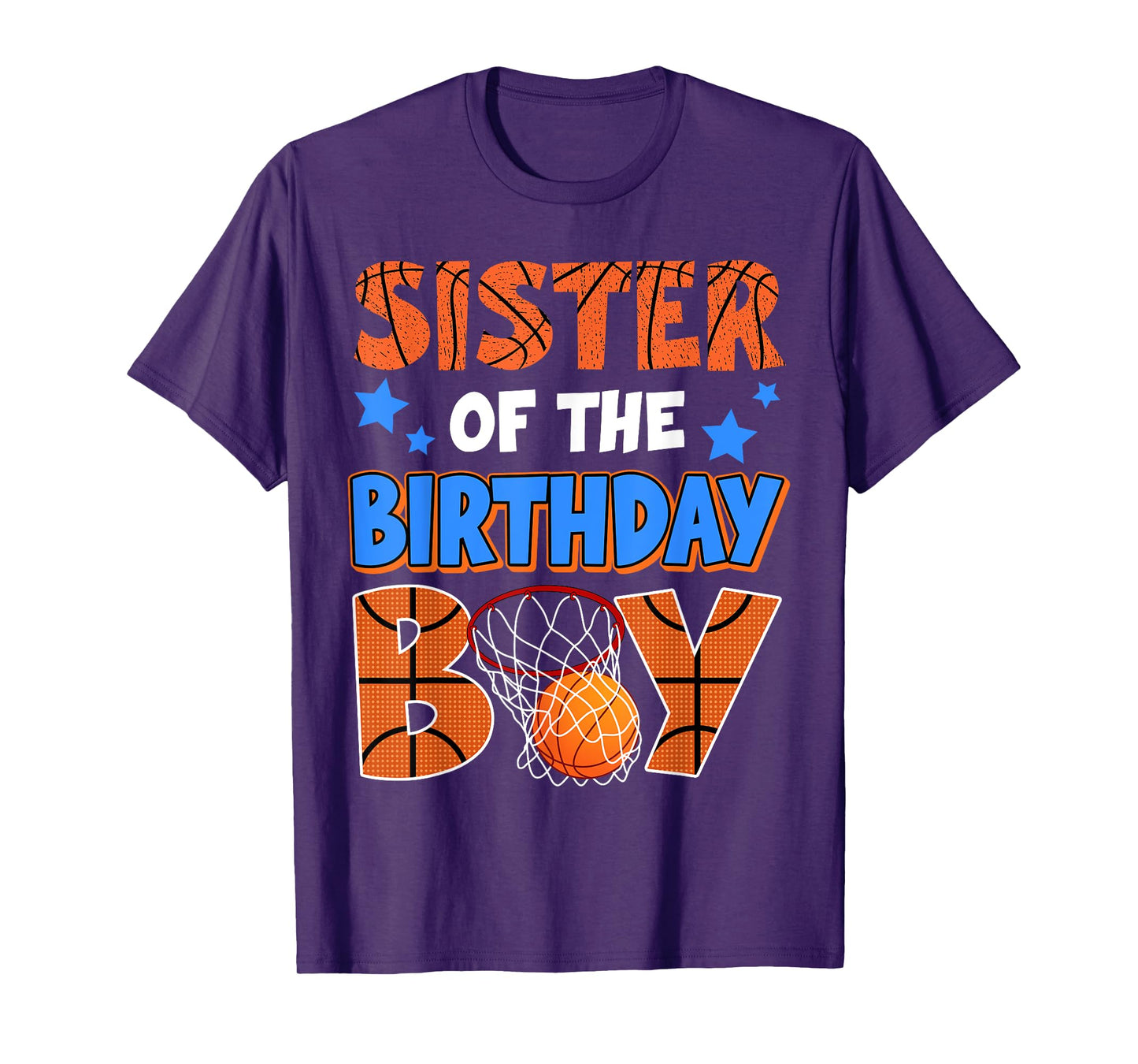 Basketball Sister Of The Birthday Boy Family Matching T-Shirt