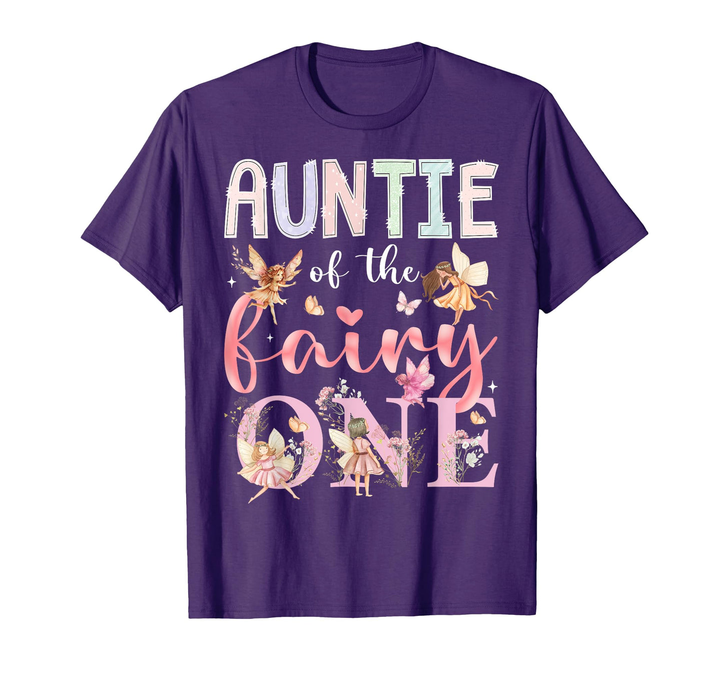 Auntie Of The Fairy One 1St Birthday Girl Fairytale T-Shirt