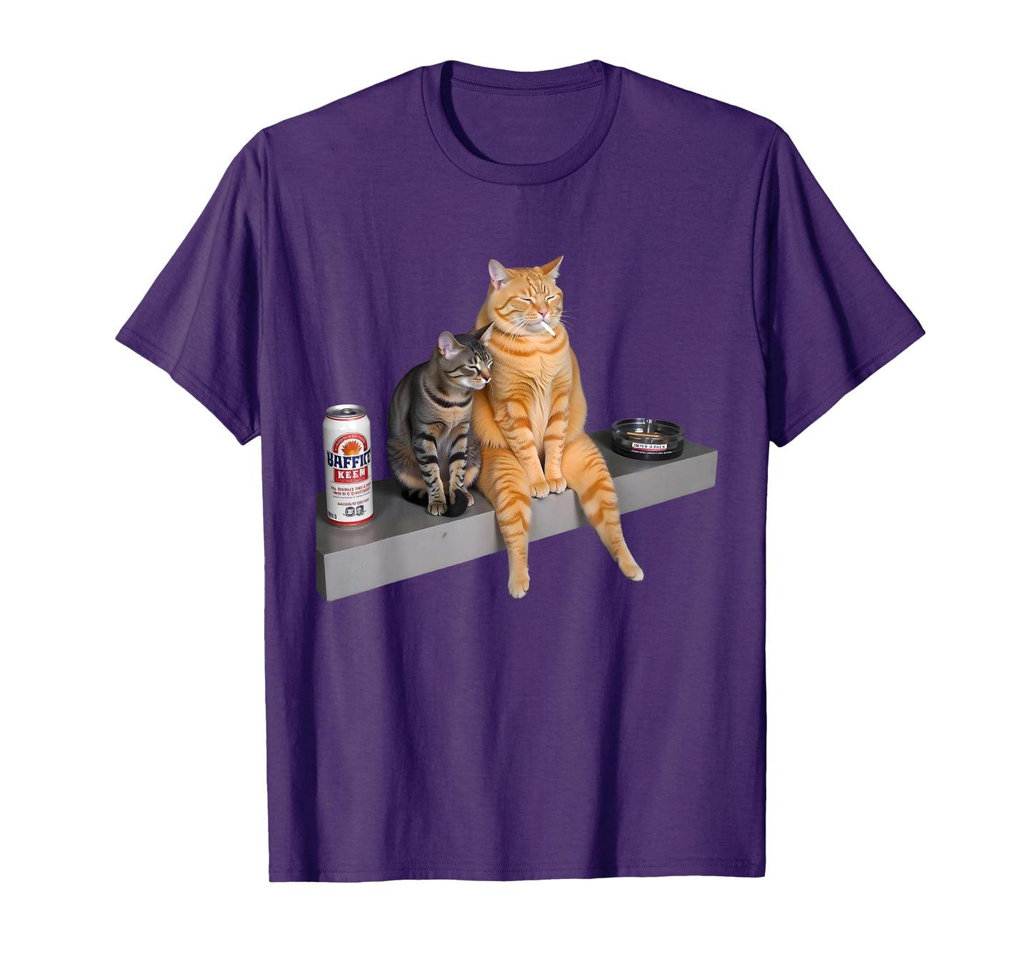 Cat Meme Cat Smoking Cigarette T-Shirt