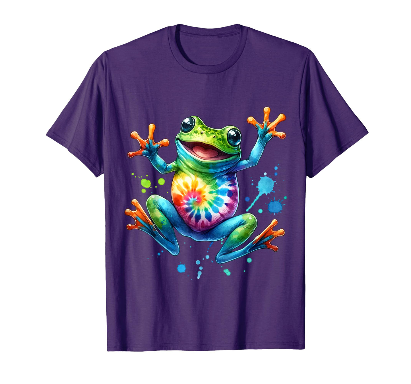 Cool Peace Frog Tie Dye T-Shirt For Boys And Girls T-Shirt