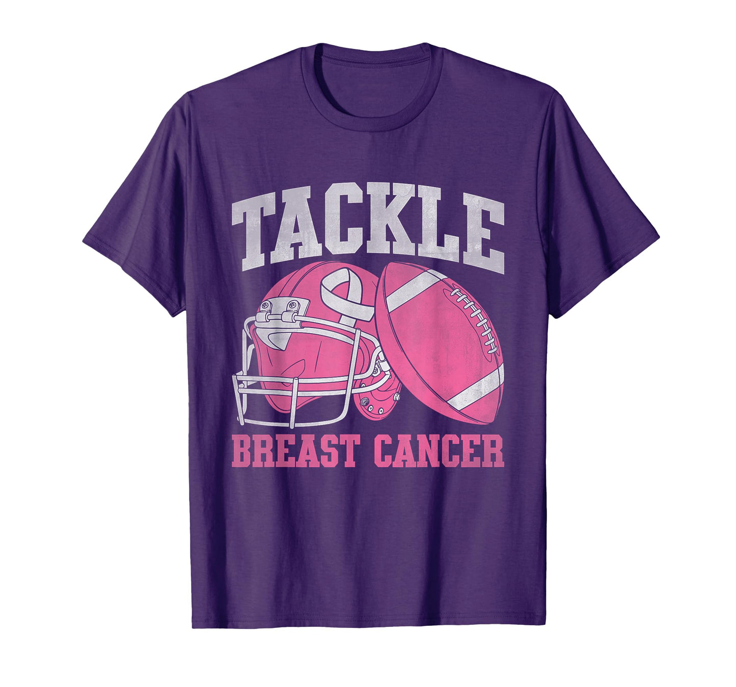 Tackle Football Breast Cancer Awareness Fighter & Survivor T-Shirt