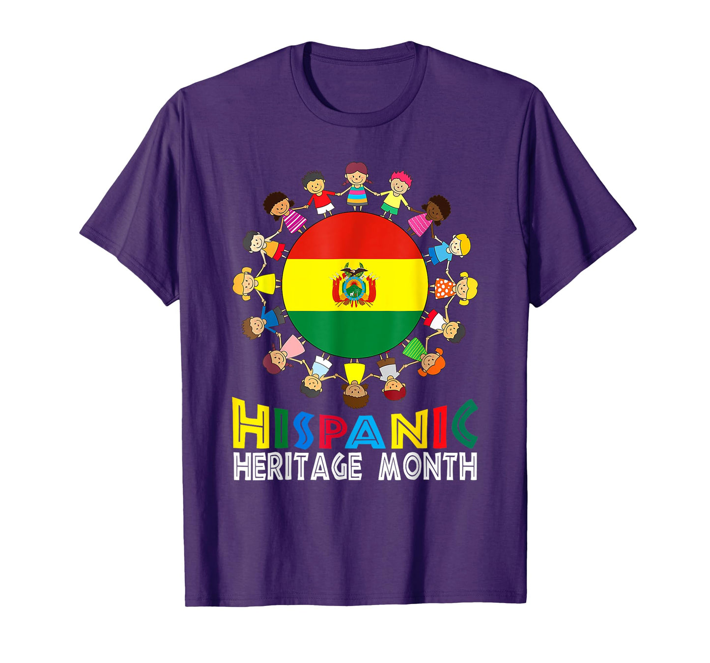 Bolivian Flag Hispanic Heritage Bolivia Boy Girl Kids T-Shirt