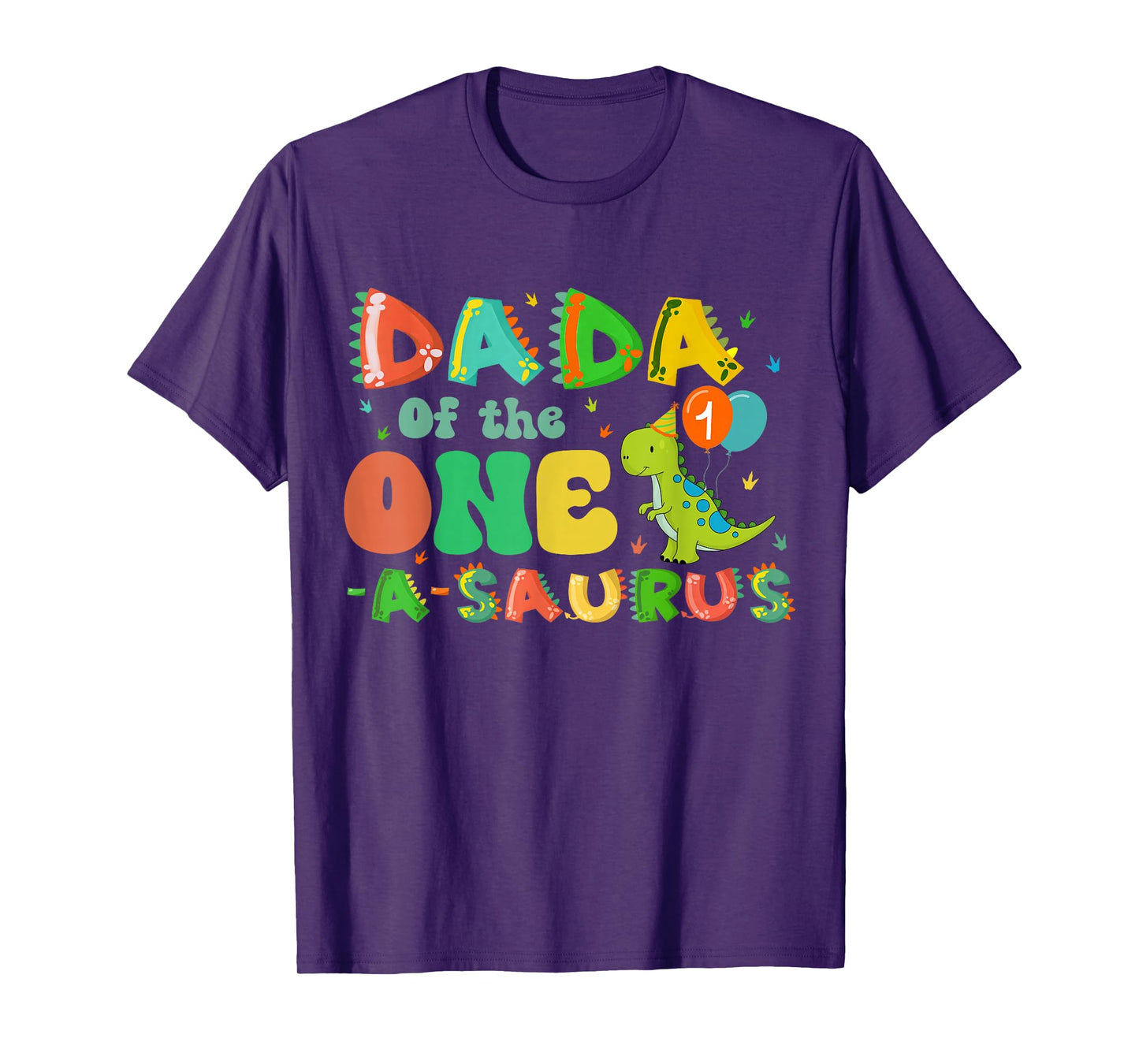 Dada Of The One-A-Saurus 1st Birthday Boy Dinosaur Family T-Shirt