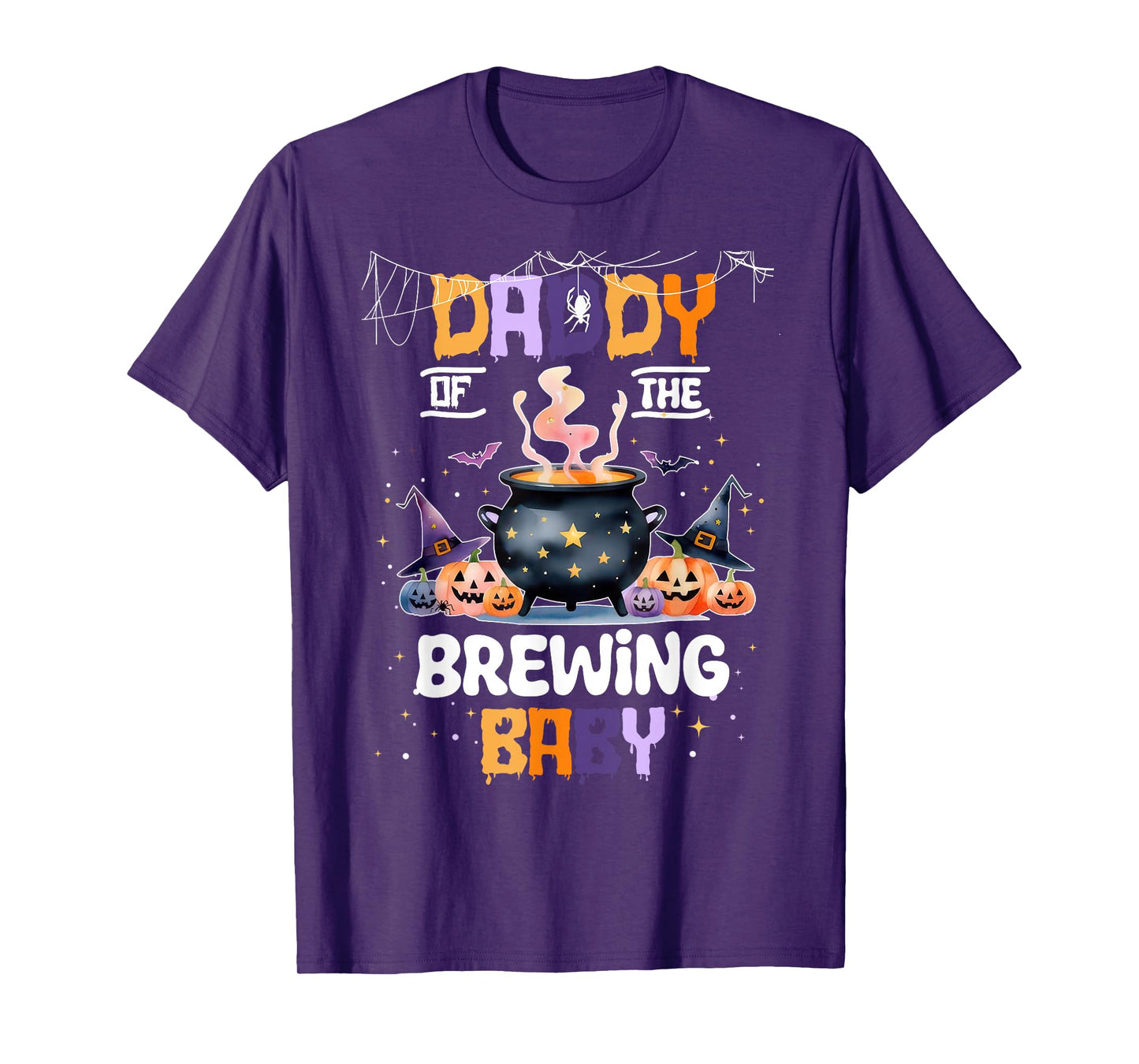 Daddy of The Brewing Baby Boo Ghost Halloween Baby Shower T-Shirt