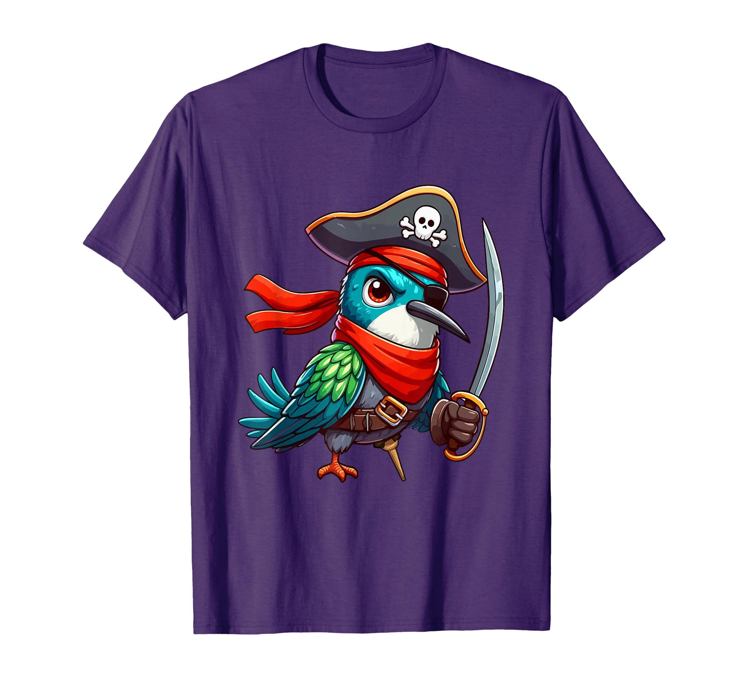Hummingbird As Pirate Halloween Costume Farmer Rancher Lover T-Shirt
